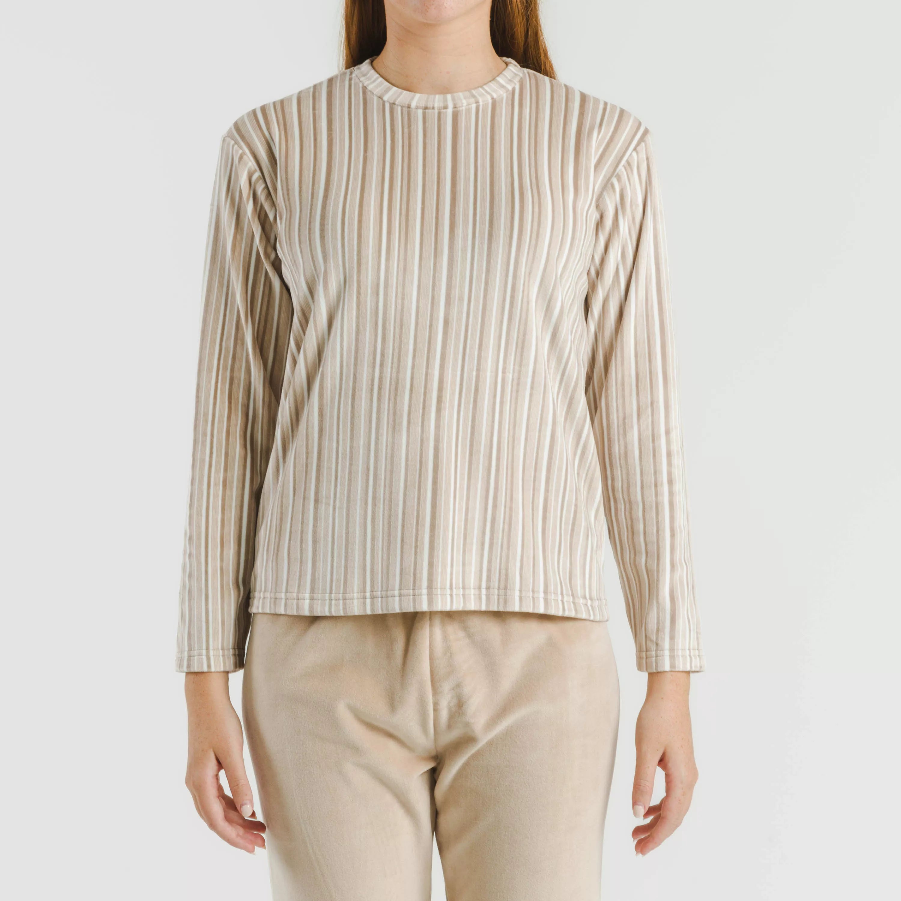 Pijama terciopelo Raya Oli beige