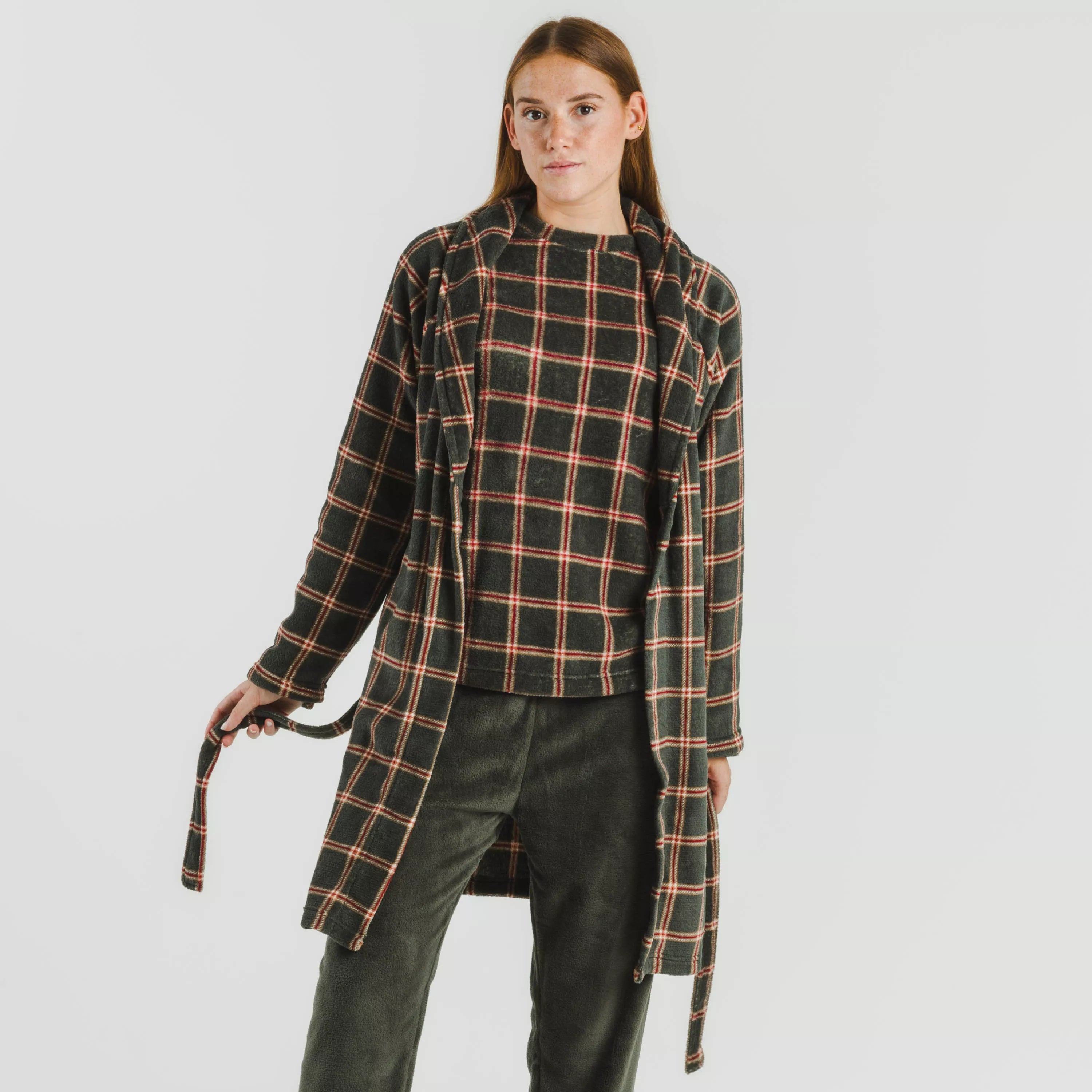 Bata coral Cuadro Nelby verde caceria