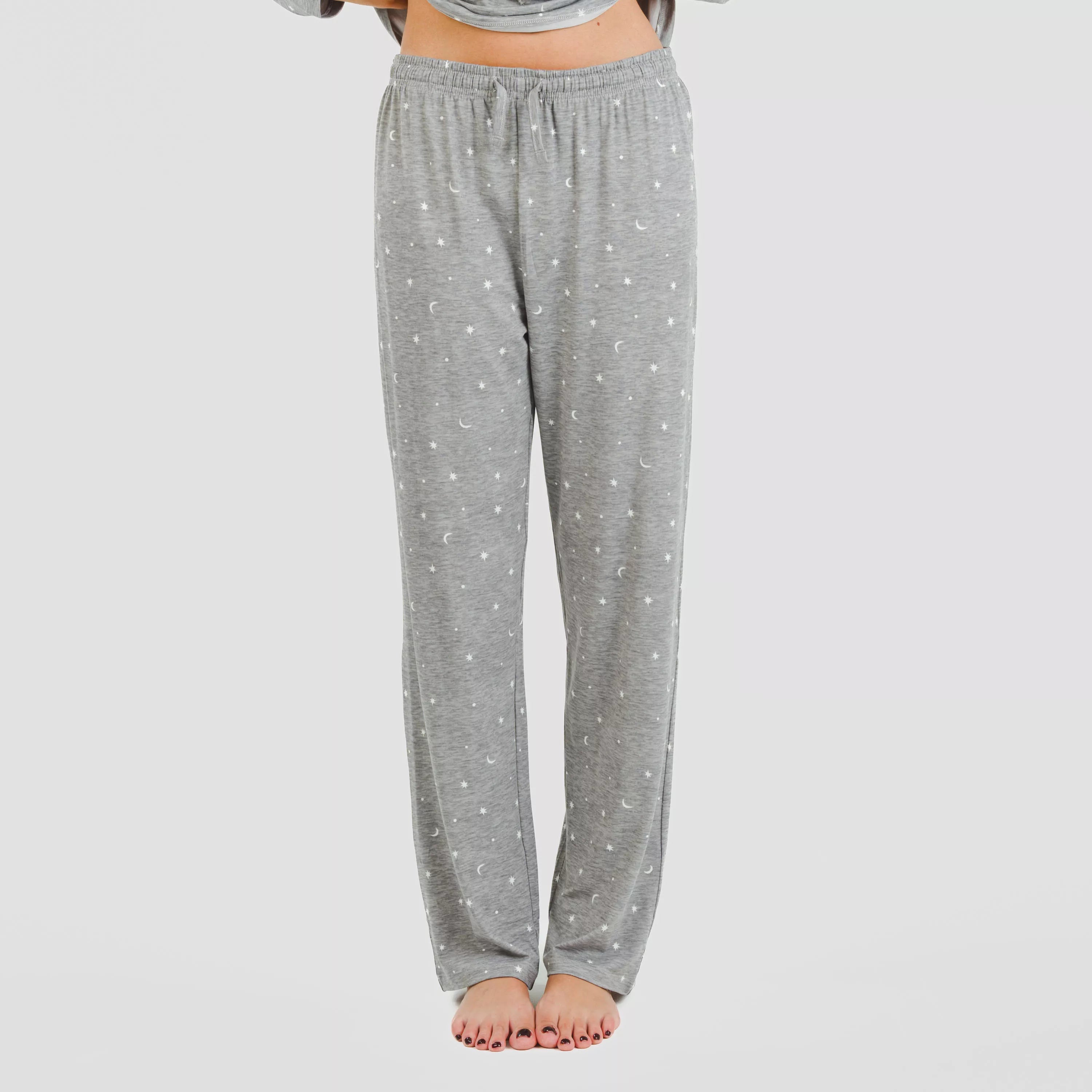 Pijama largo mujer soft Ambarina gris marengo