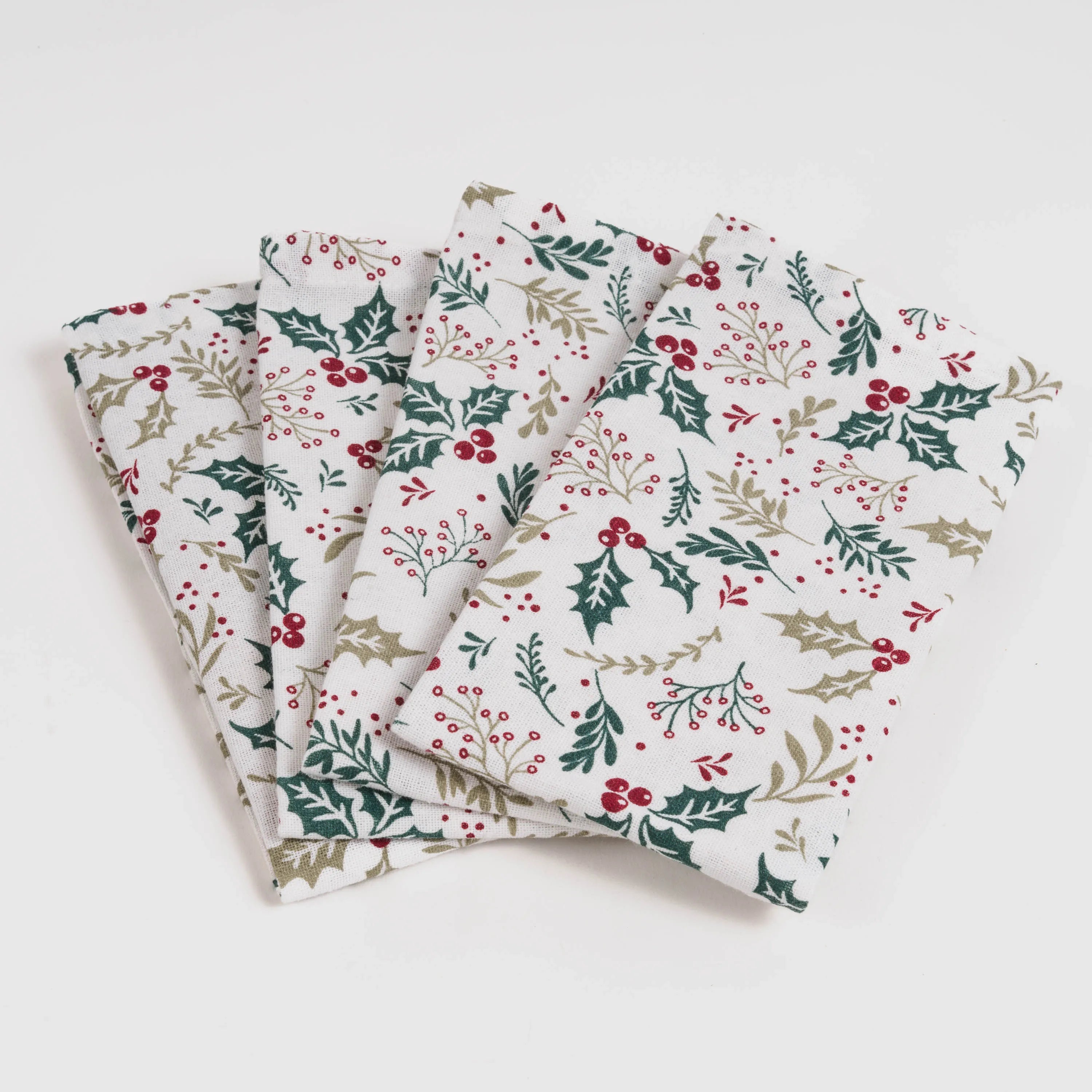 SET 4 SERVILLETES HOLLY