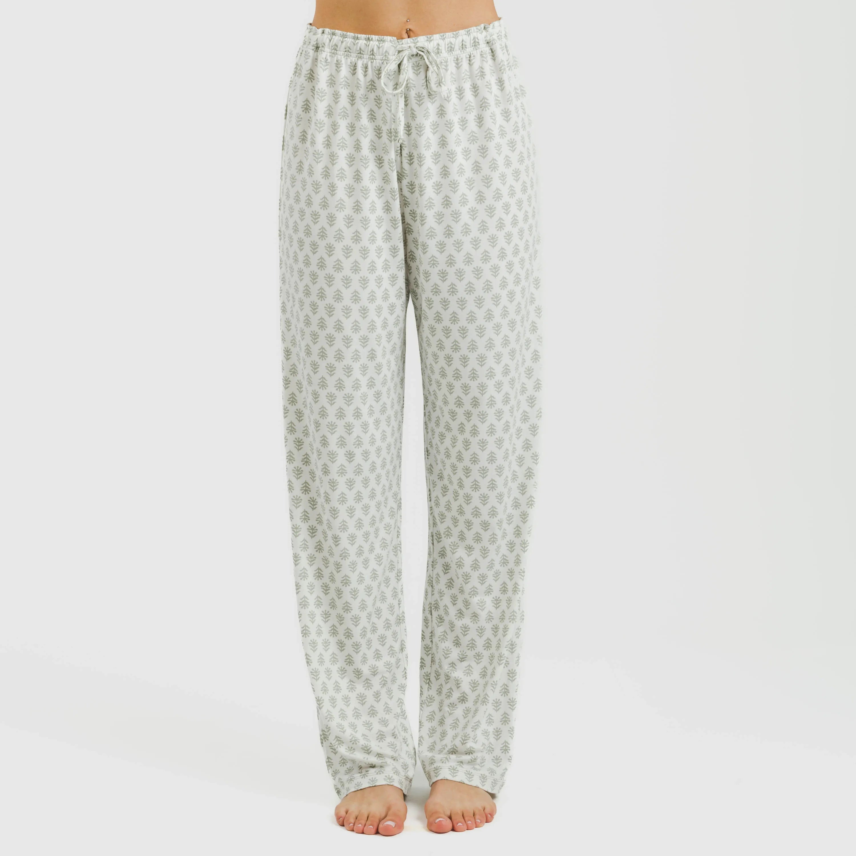 Pijama feminino longo e macio, estilo remo verde