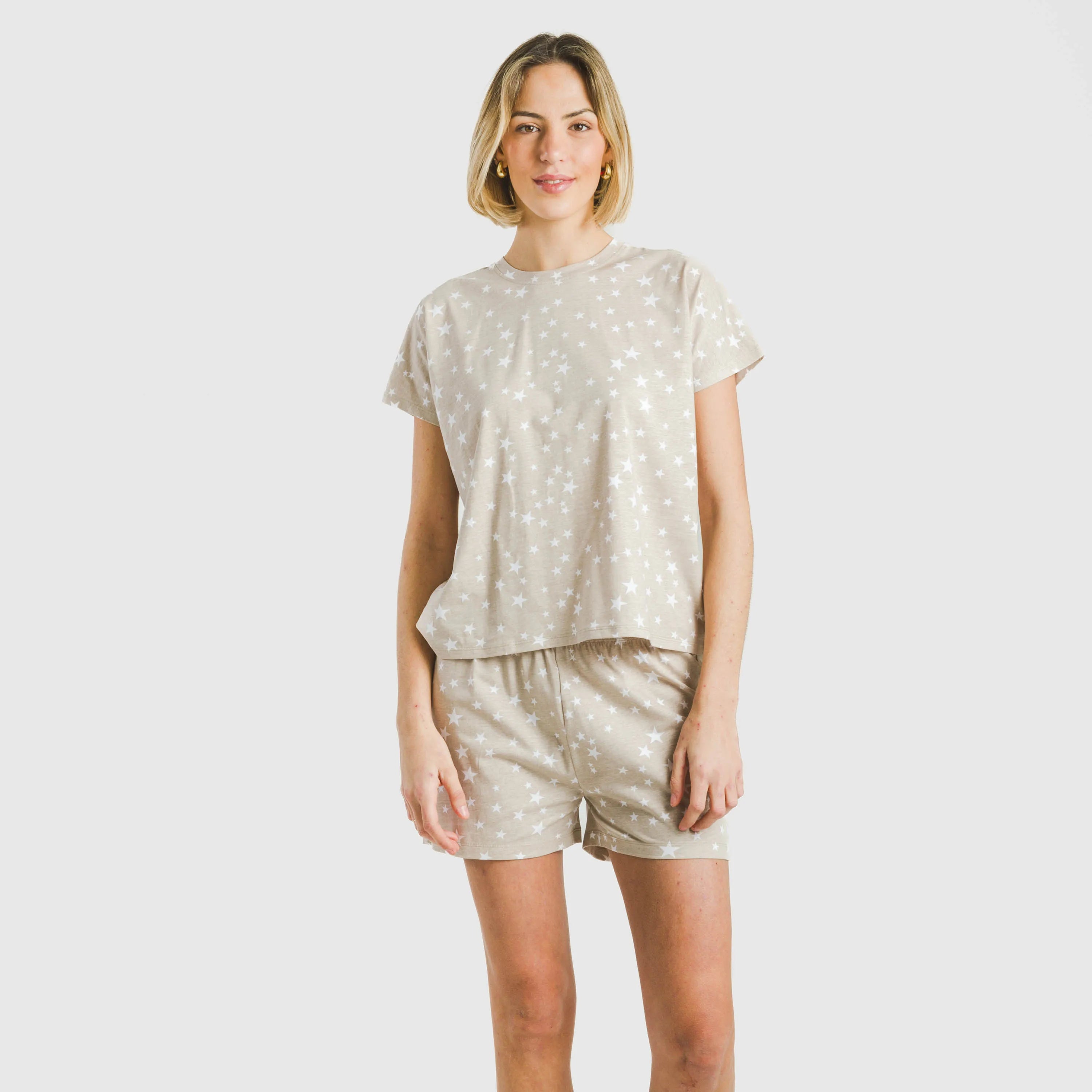 PIJAMA CRT M/FLUIDA ALG DONA ESTRELLITA