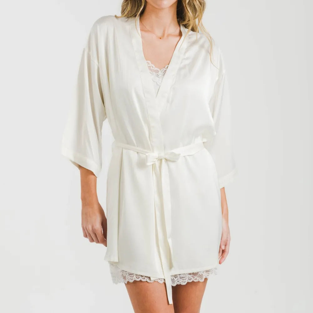 Bata corta mujer satén Friday liso