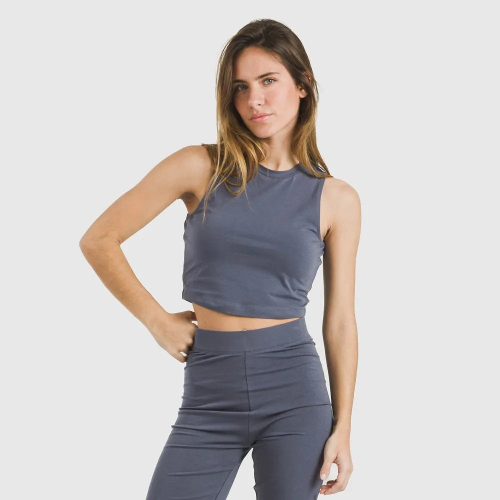 Top sportivo con spalline da donna alg