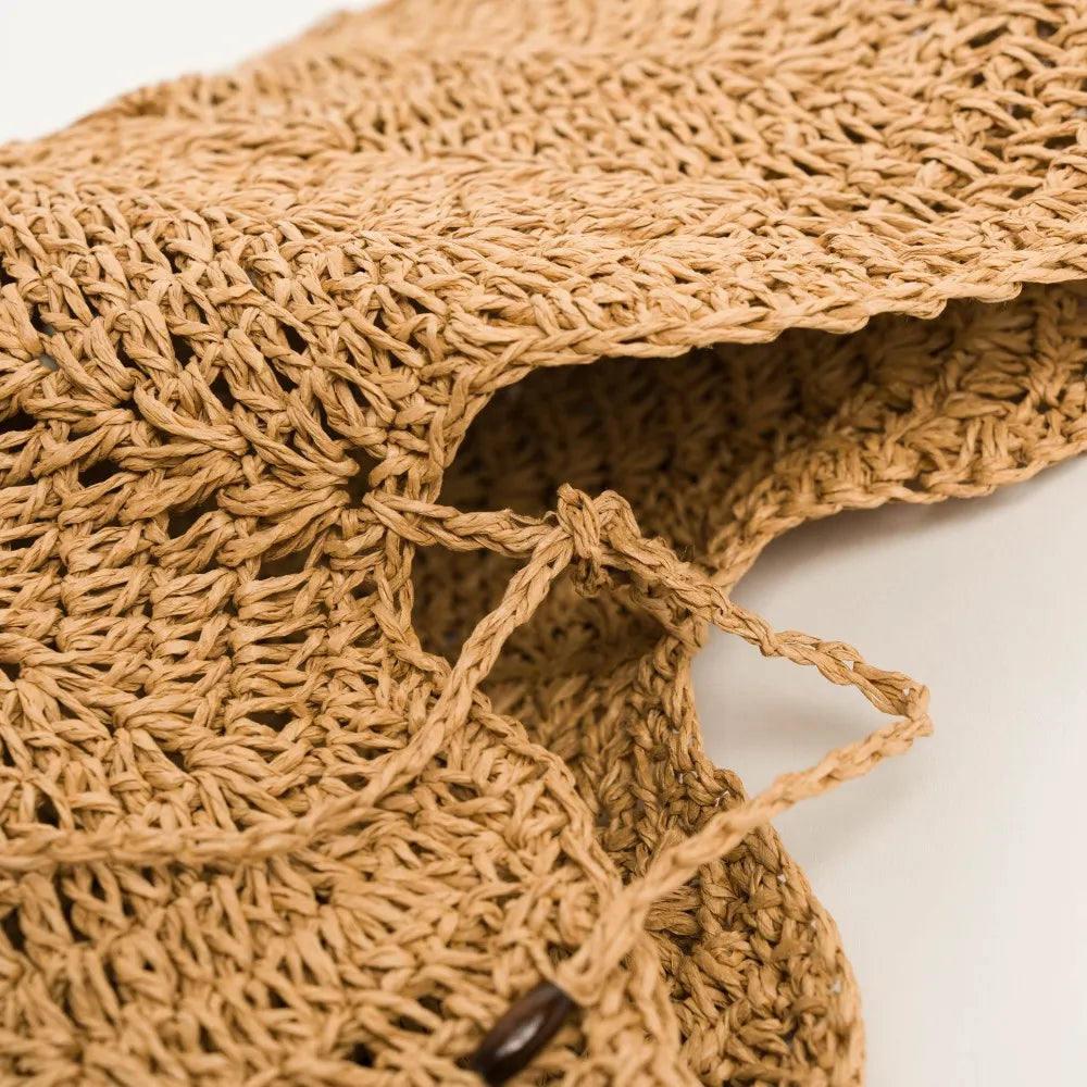 Bolso shopper de rafia trenzada