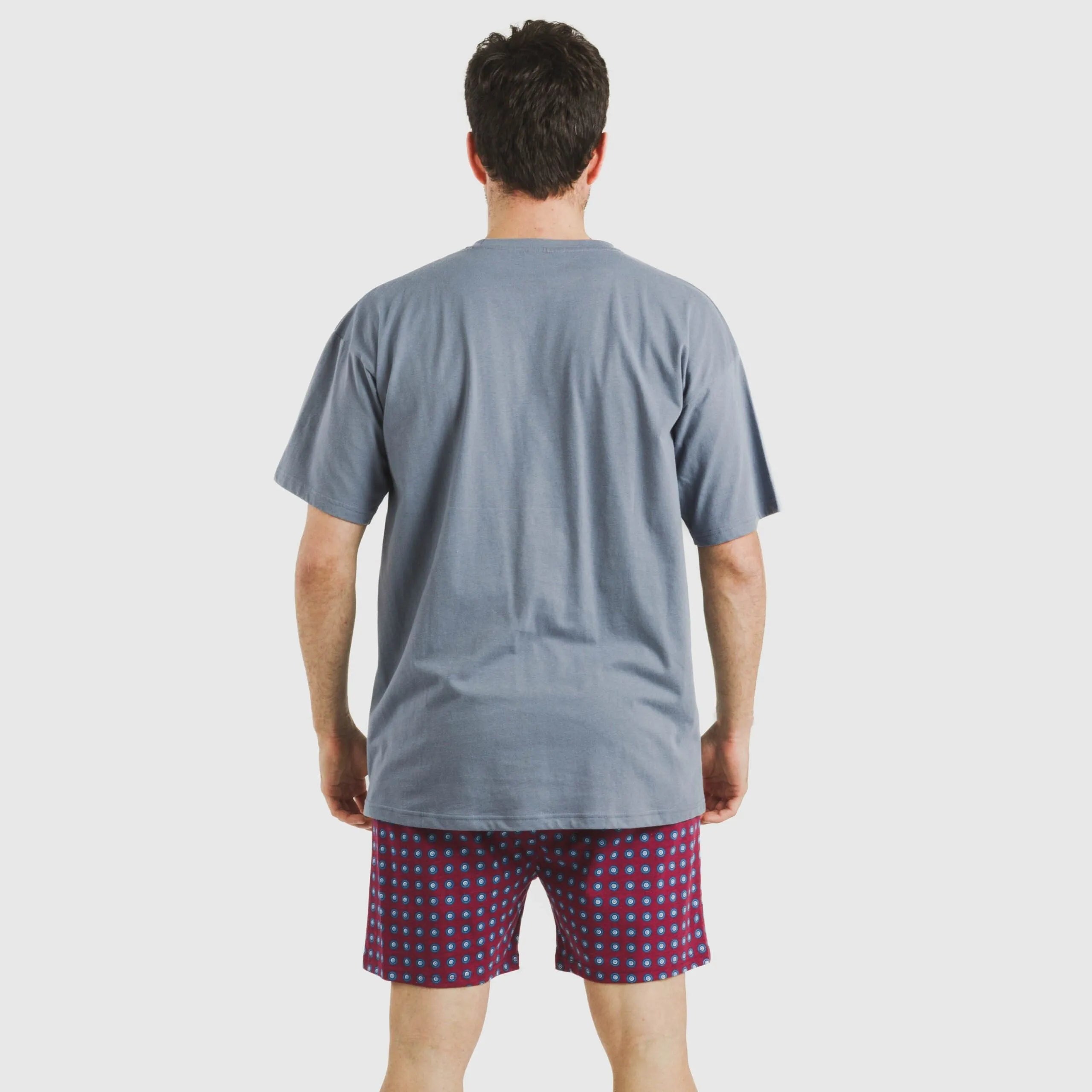 Pijama corto algodón hombre Gladiolo indigo