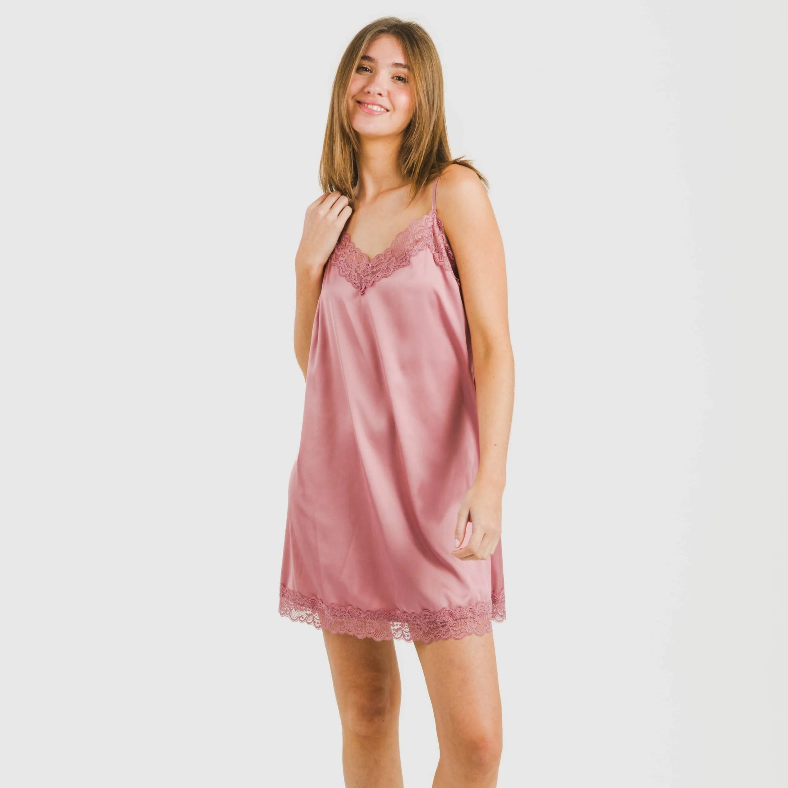 Camisón corto satén Friday liso