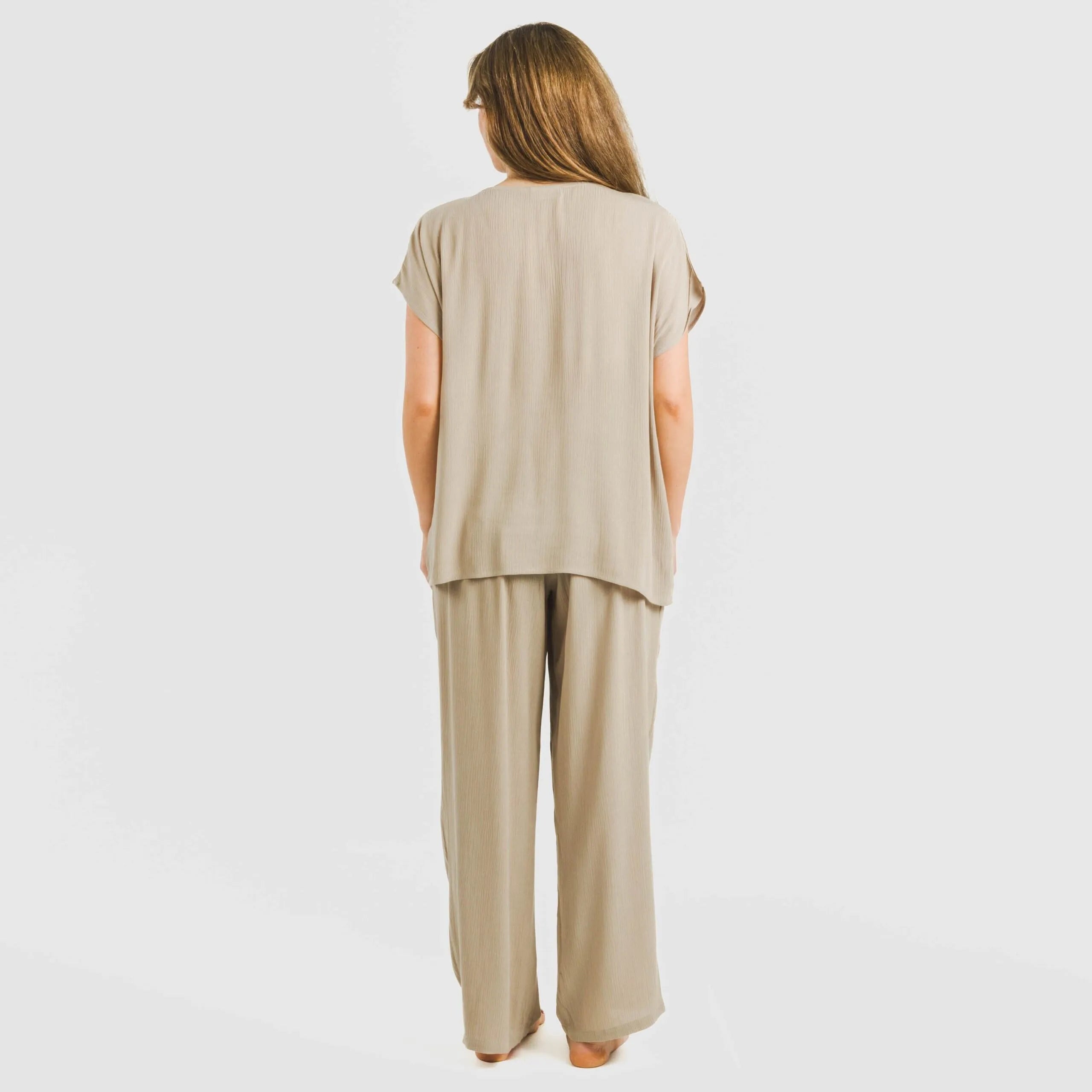 Pantalón largo viscosa bambula liso