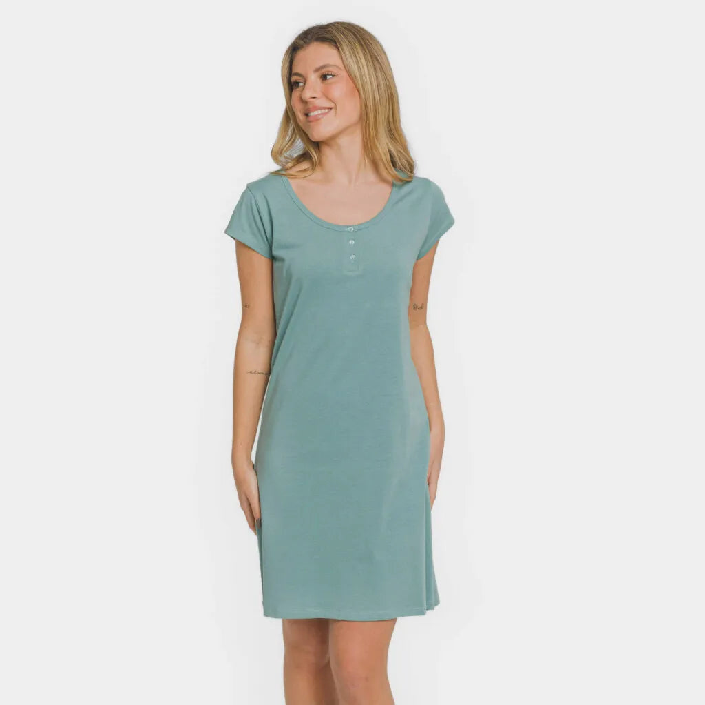 Chemisier uni en coton