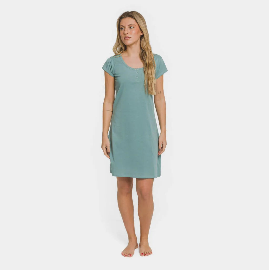 Chemisier uni en coton
