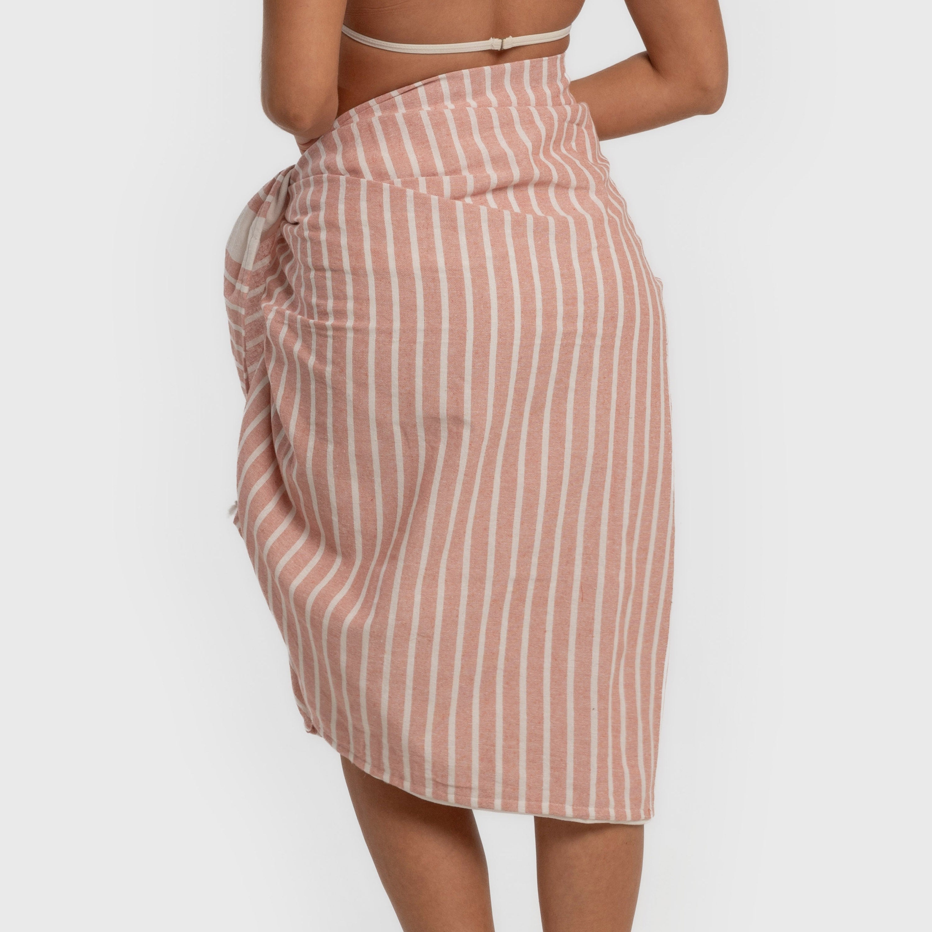 Pack Toalla Pareo + Bolso Raya algodón