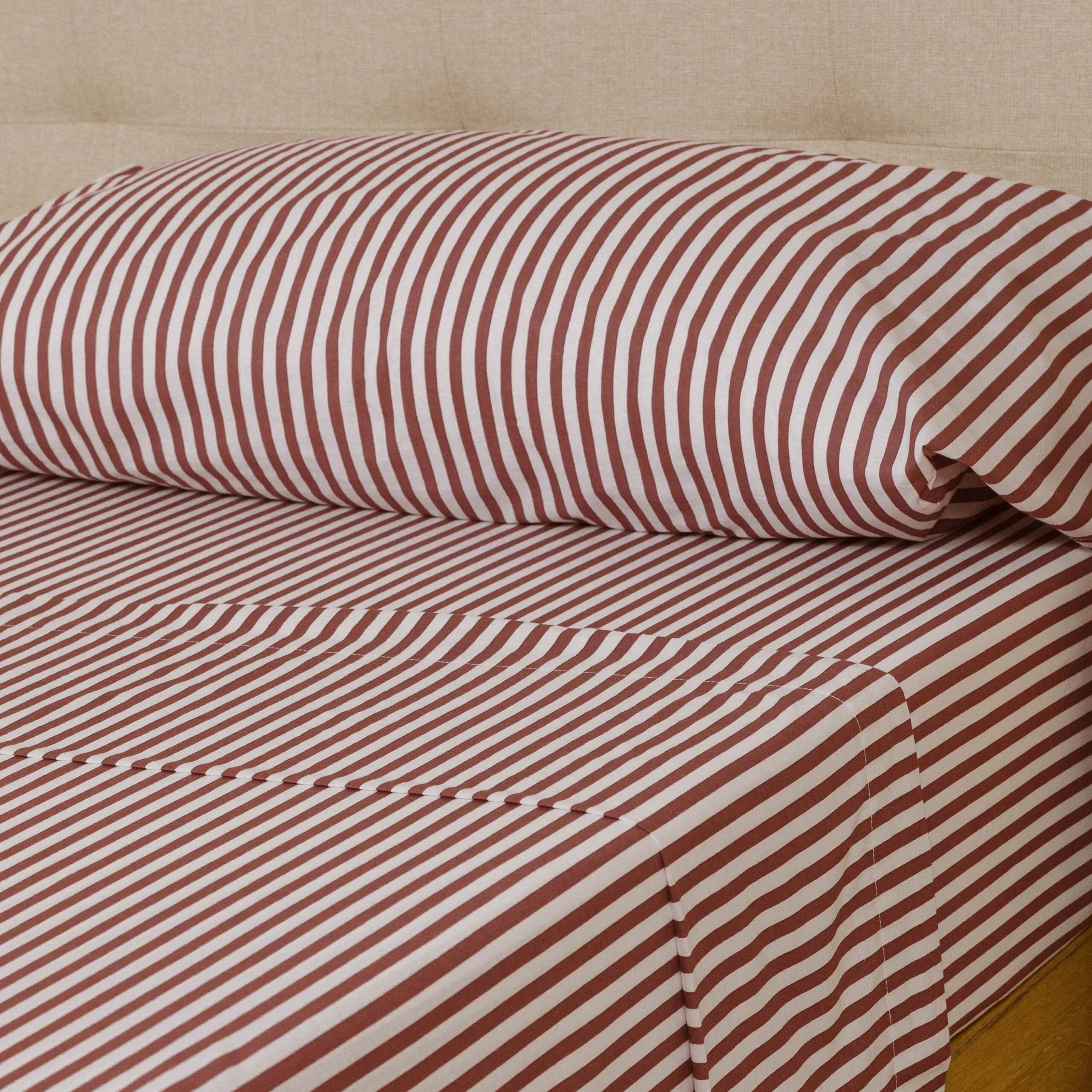Jogo de lençóis algodão Raya Corina bordeaux
