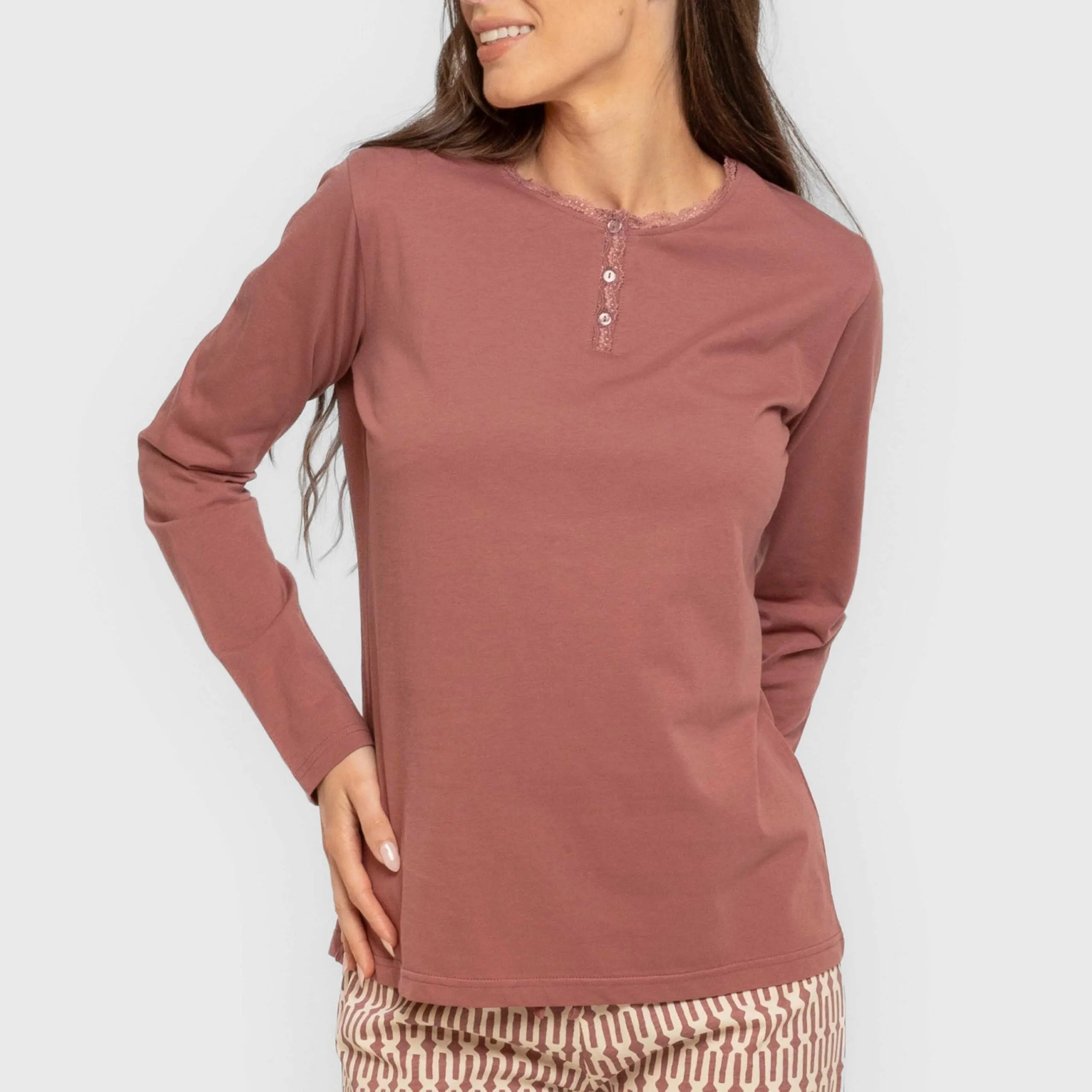 PIJAMA LLARG ALGA DONA EUCALIPTE