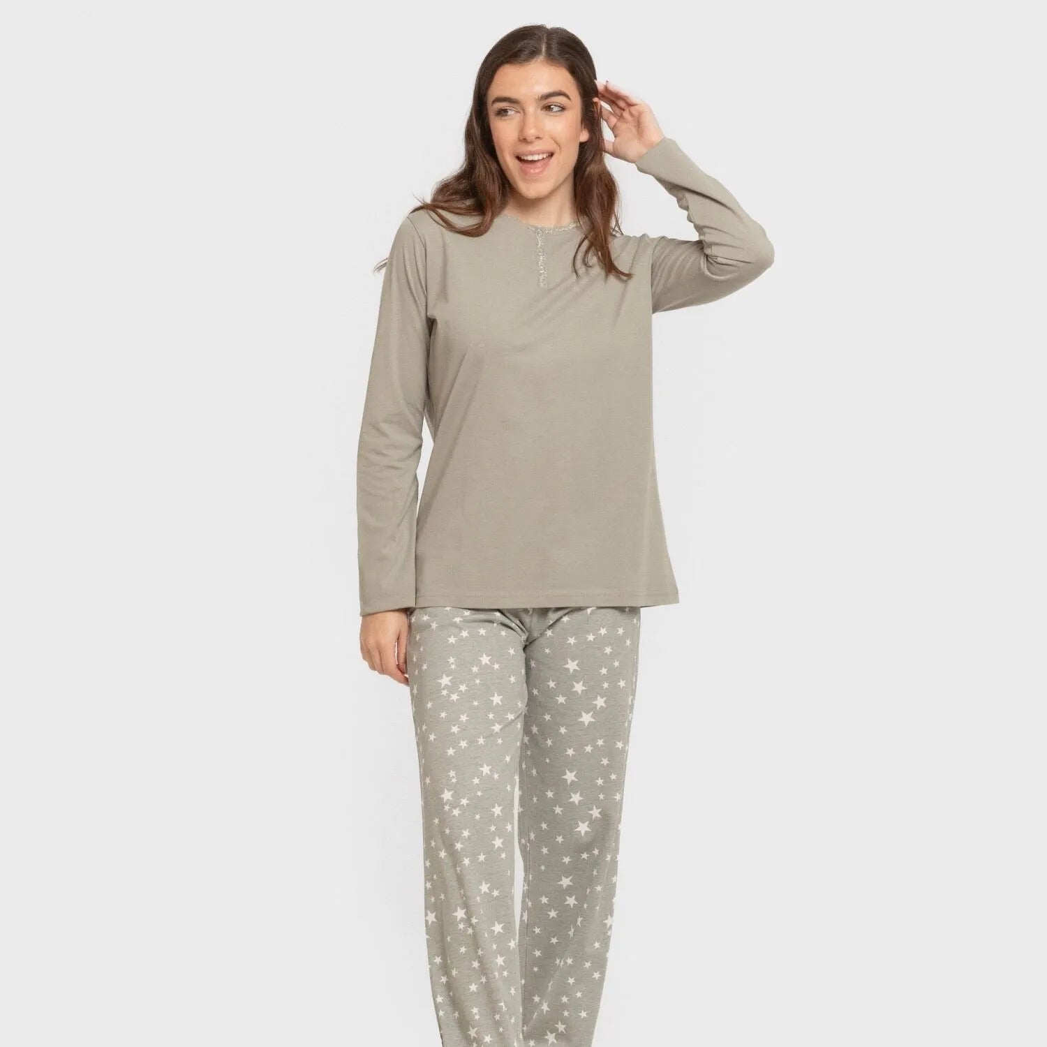 PIJAMA LLARG ALGA DONA ESTRELLITA