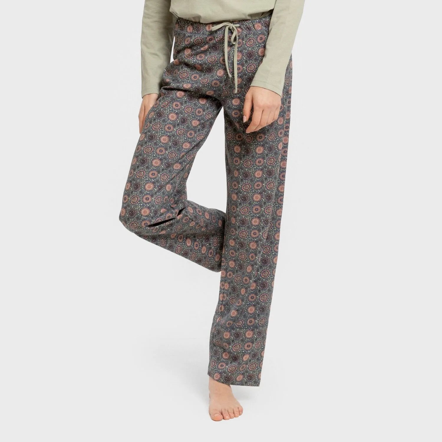 Pijama largo algodón Gabi verde claro