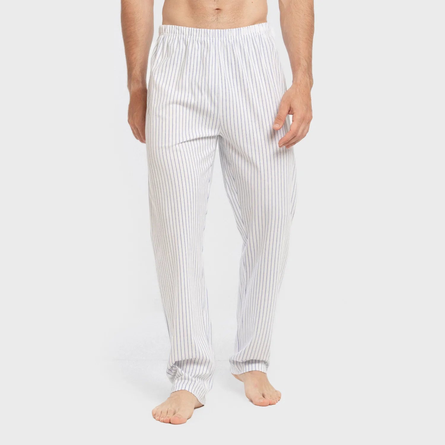 Pijama largo algodón hombre Raya Fandi azul