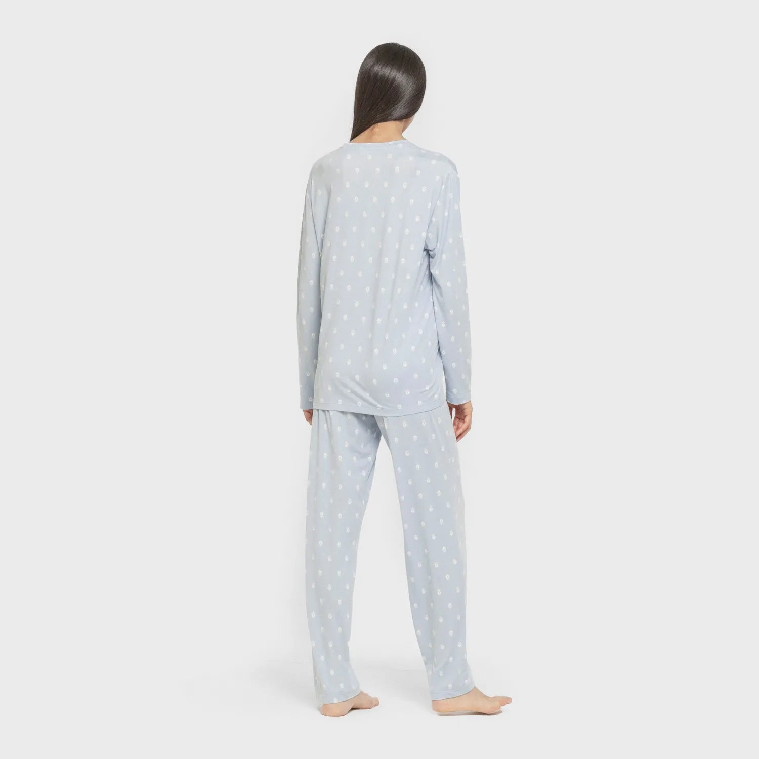 Pijama largo mujer soft Baby celeste