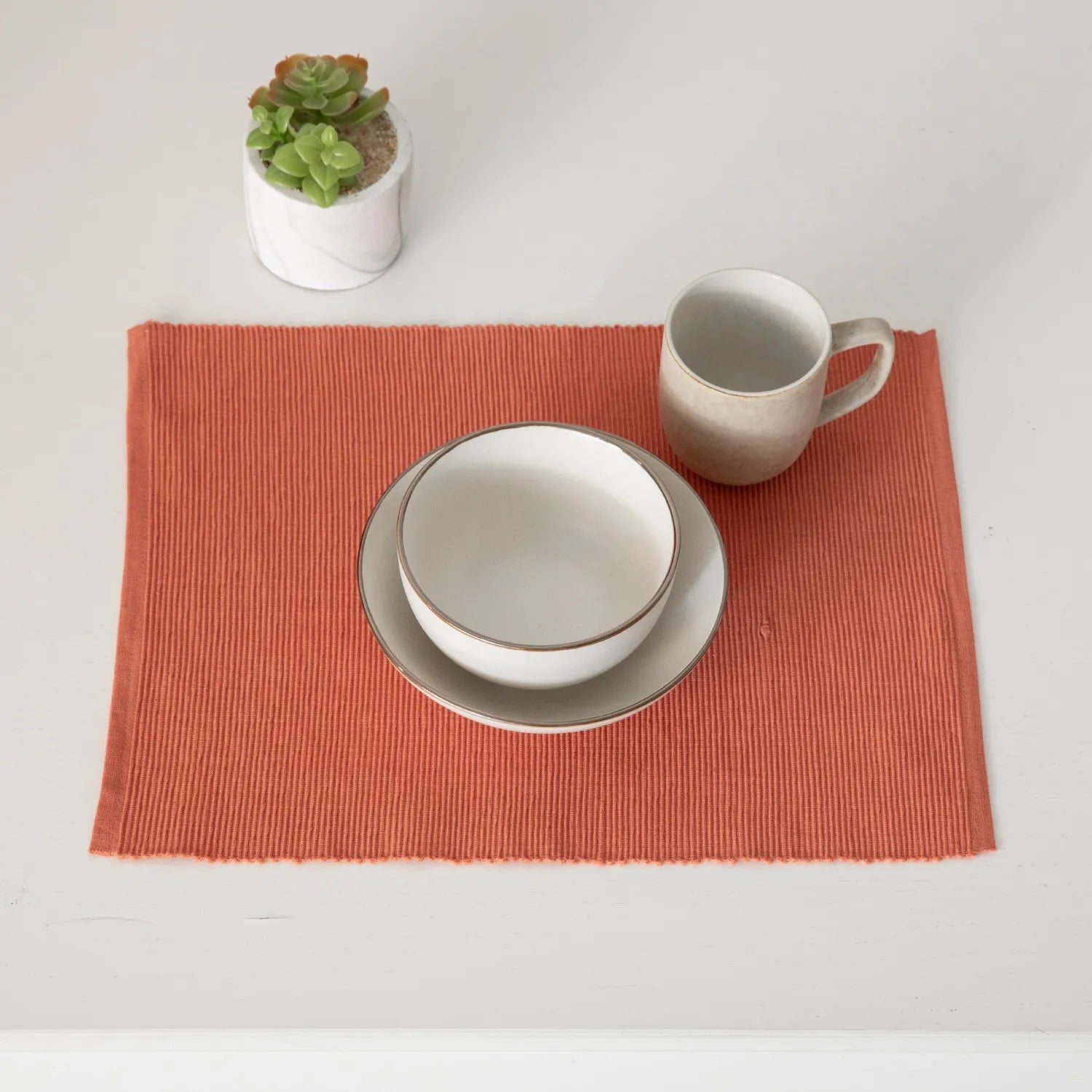 Jogo americano de algodão liso