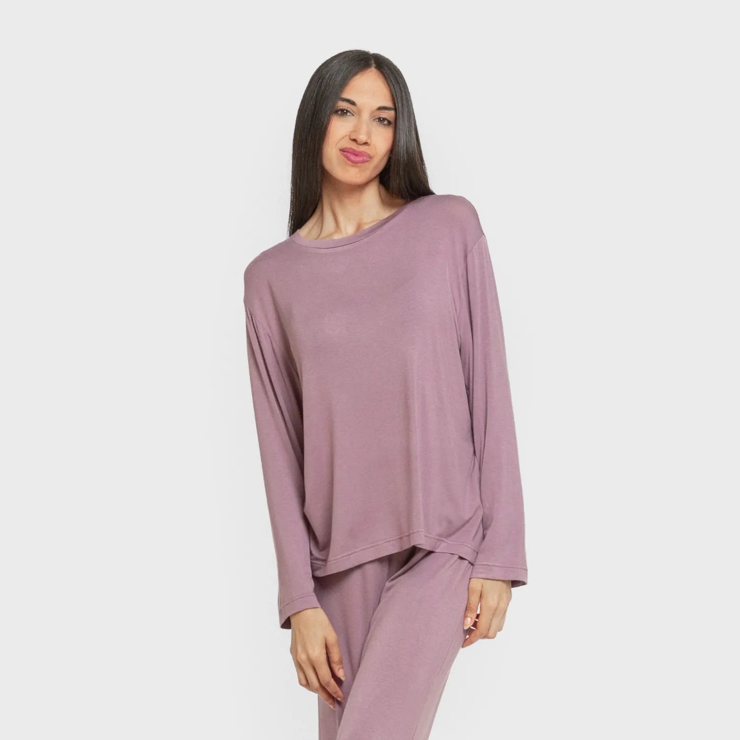 Pijama largo viscosa mujer liso