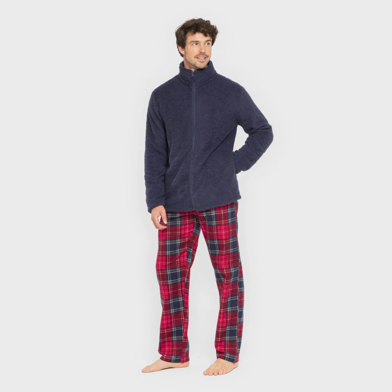 Sudadera sherpa hombre lisa