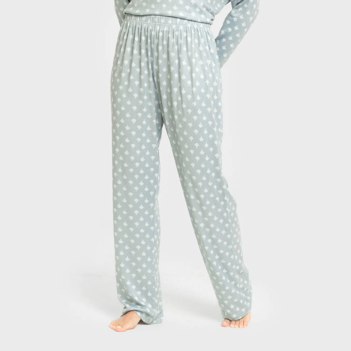 Pyjama long d'été pour femme Secret, vert sarcelle