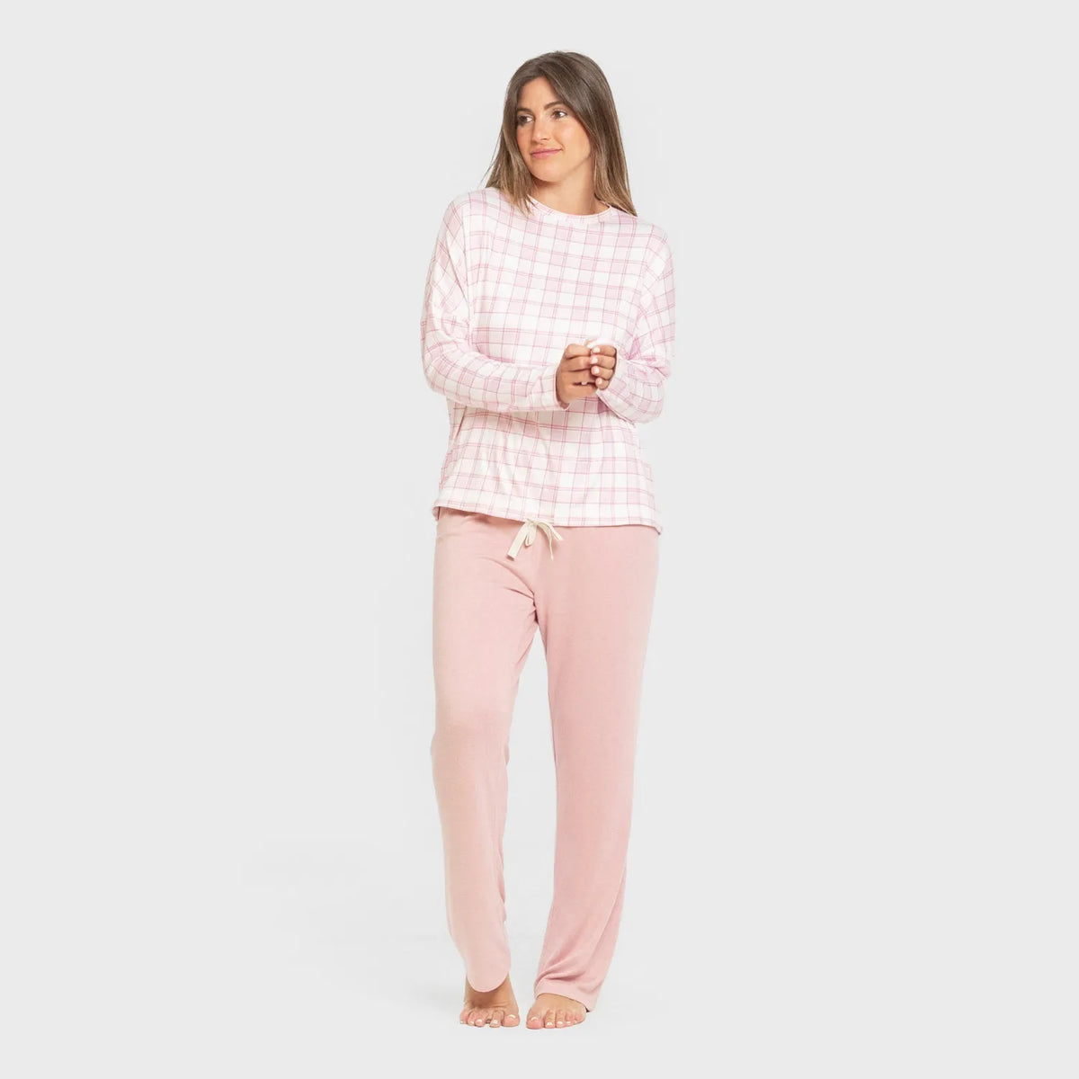 Pigiama lungo da donna segreto con immagine di barbie
