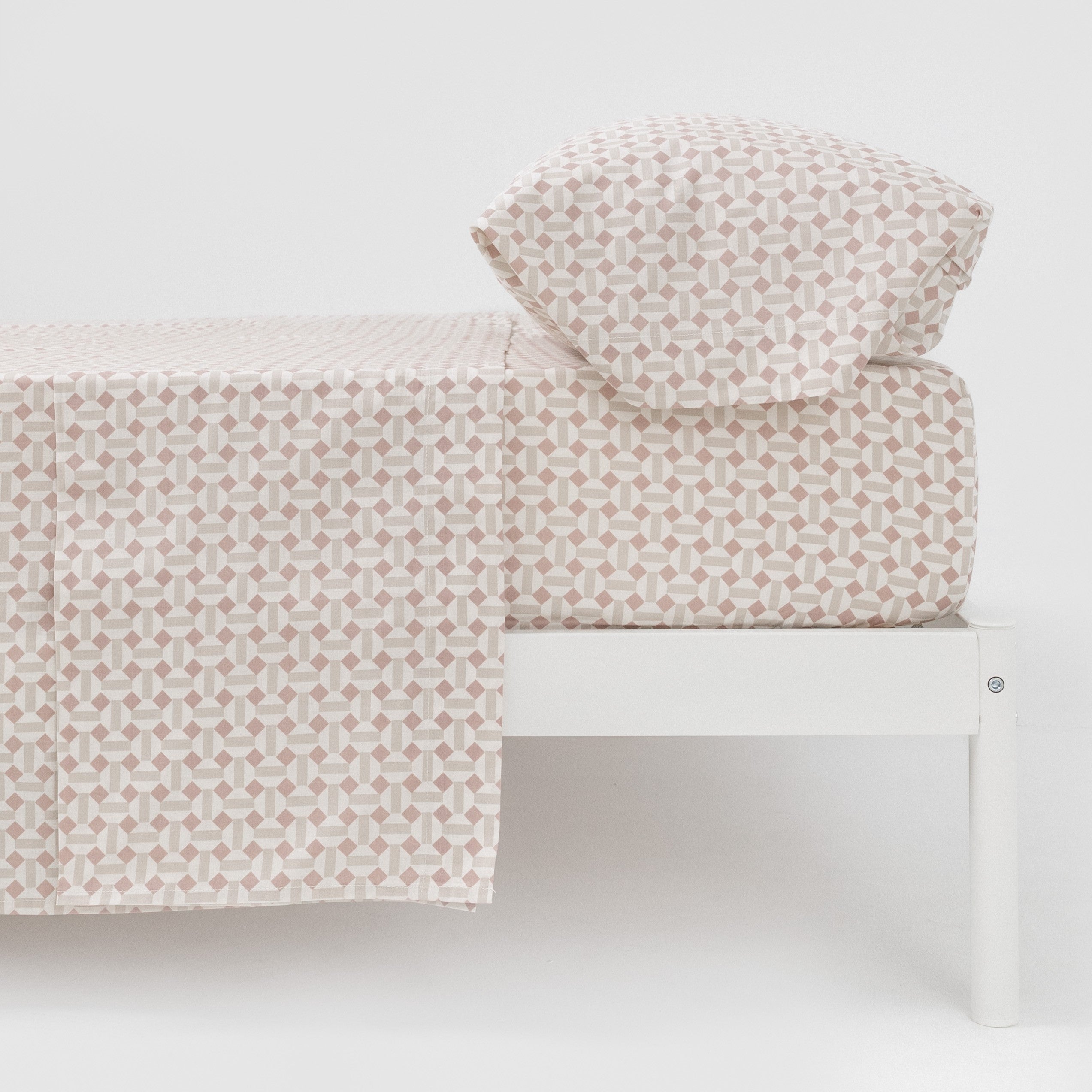 Juego de sábanas Enrieta rosa keike - topo