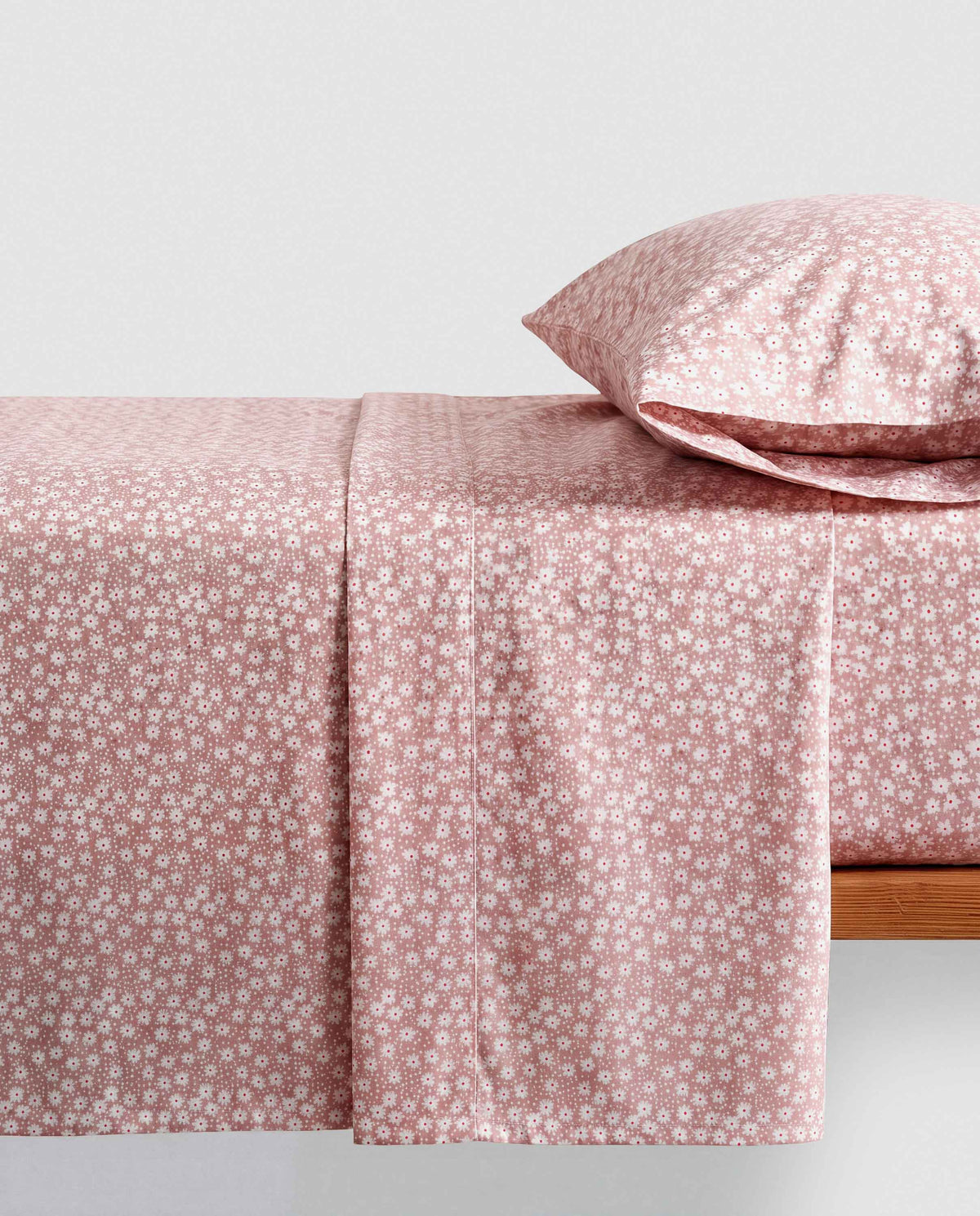 Conjunto de lençóis de algodão rosa malva Maddy