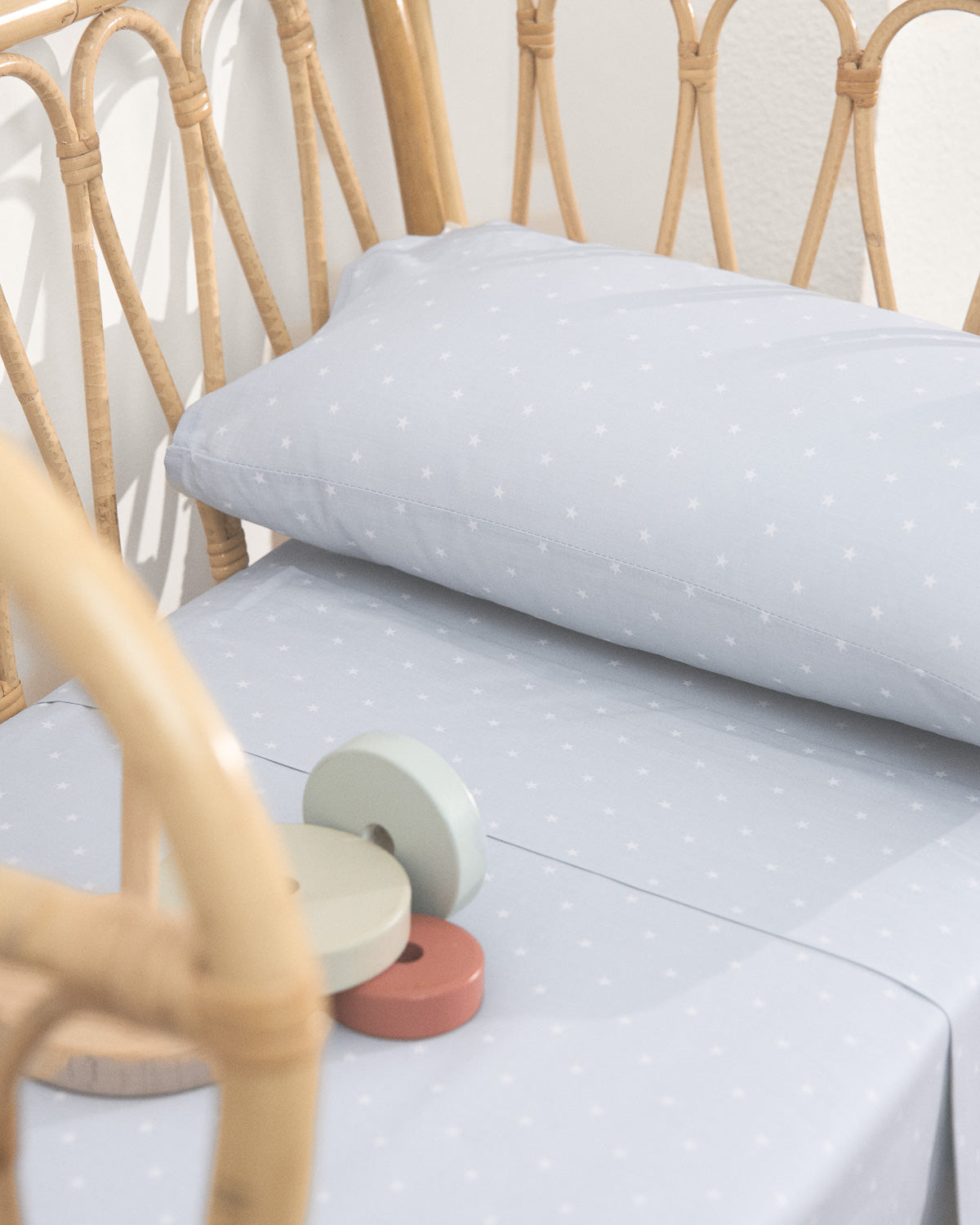 Juego sábanas cuna 100% algodón estrellitas