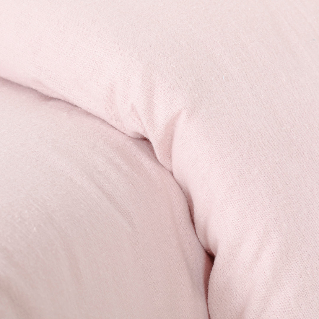 Housse de couette en flanelle rose unie