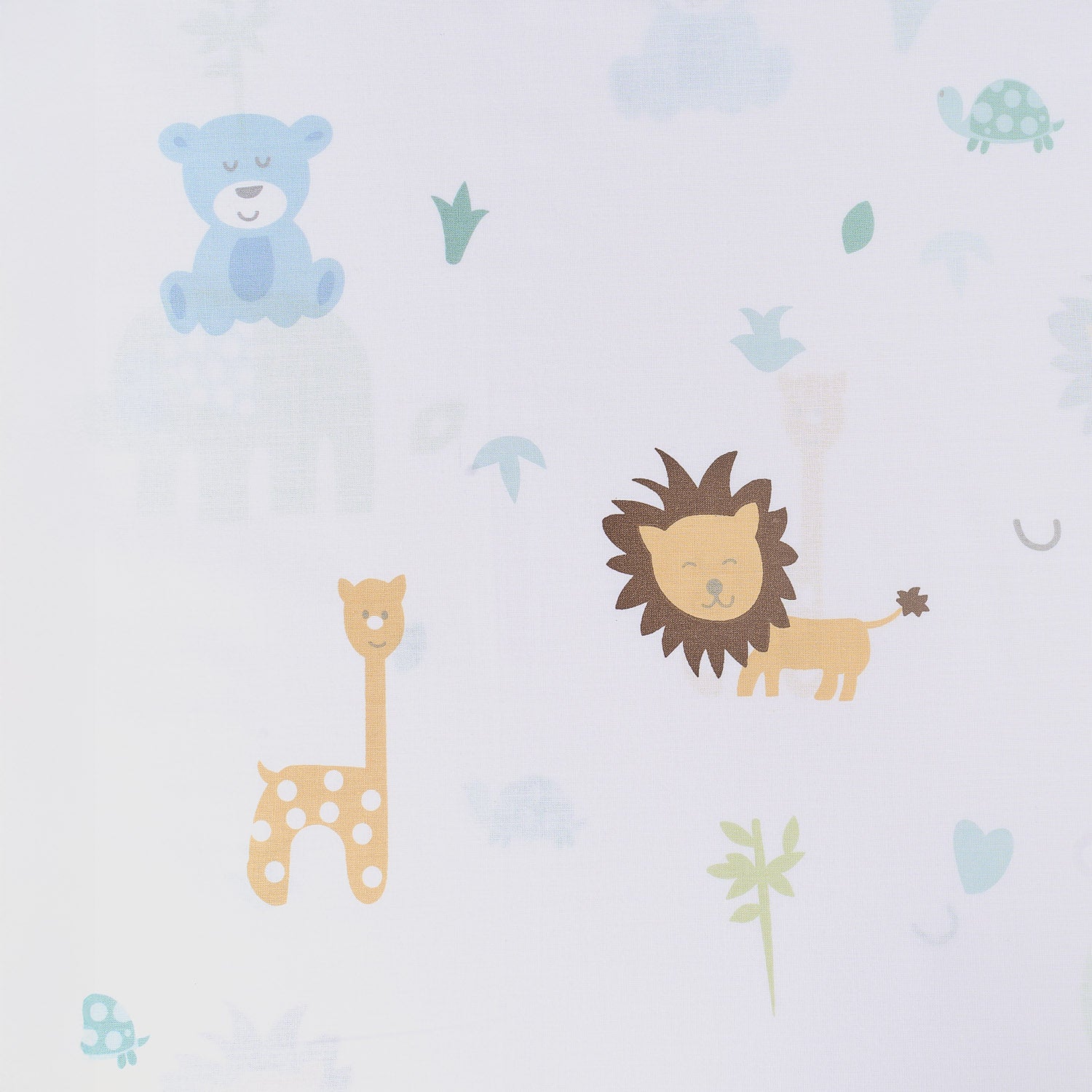 Jogo de lençóis de algodão com estampa de animais