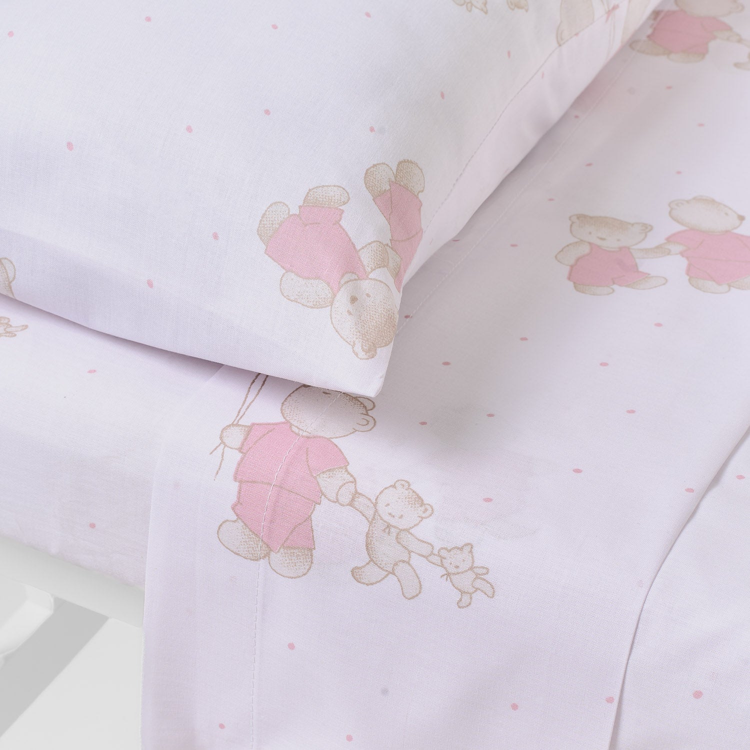 Juego de sábanas de cuna de algodón peluche