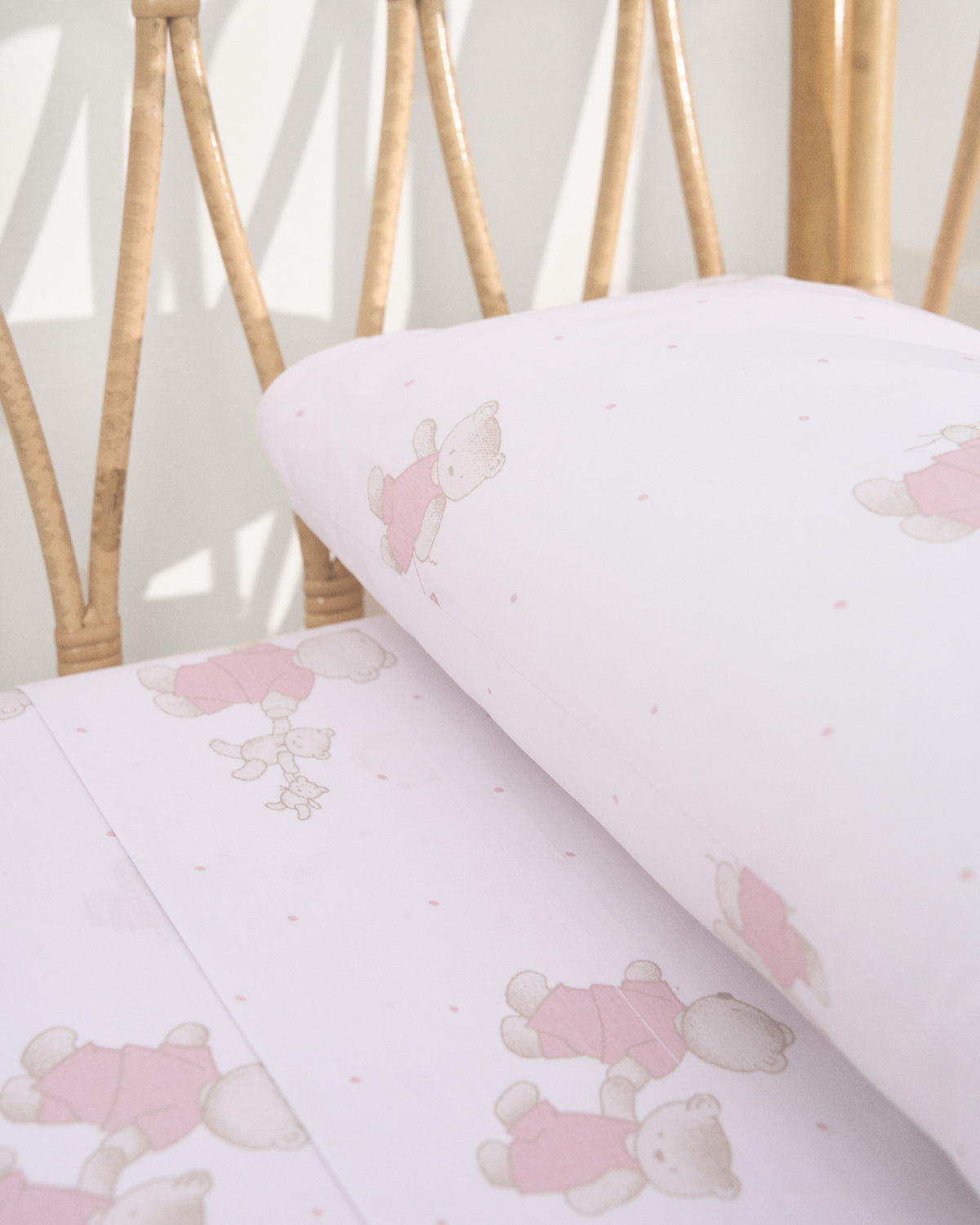 Plush cotton crib sheet set