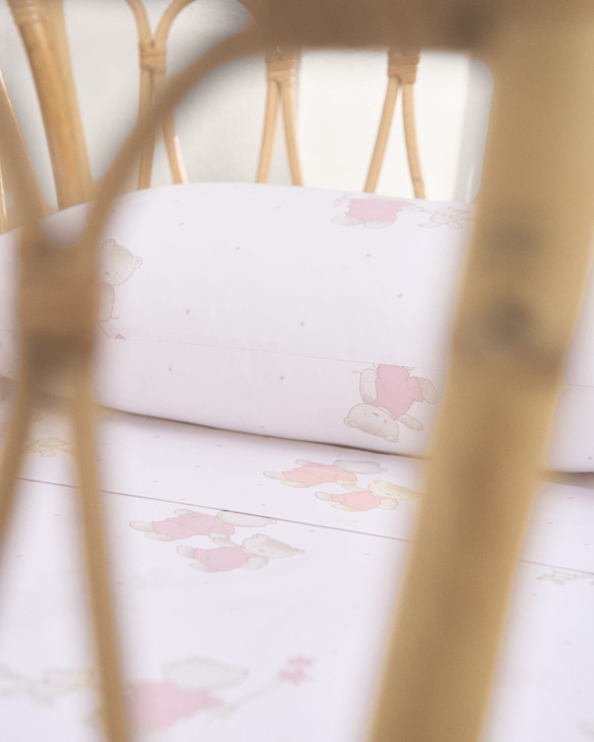 Juego de sábanas de cuna de algodón peluche