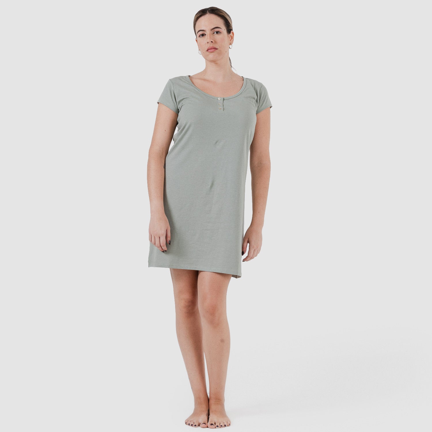 Blusa lisa de algodão