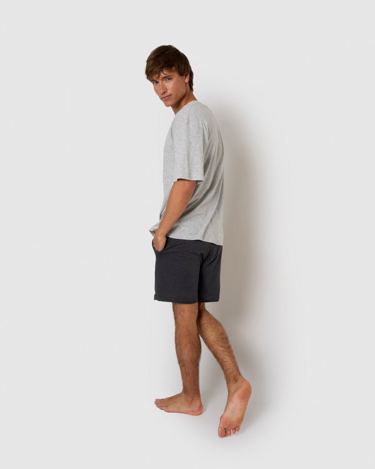 Pigiama corto da uomo con bottoni semplici