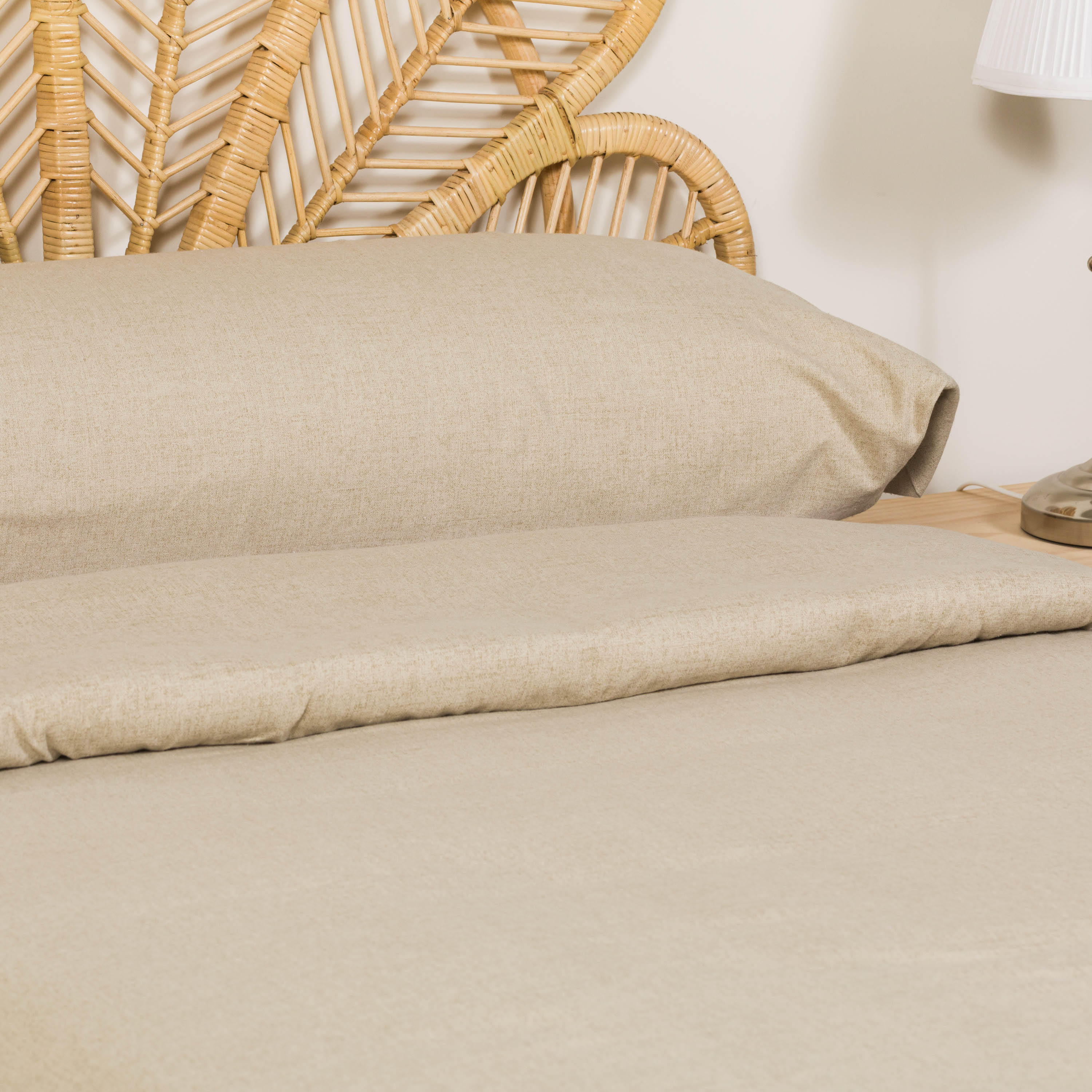 Funda nórdica franela solid Topo