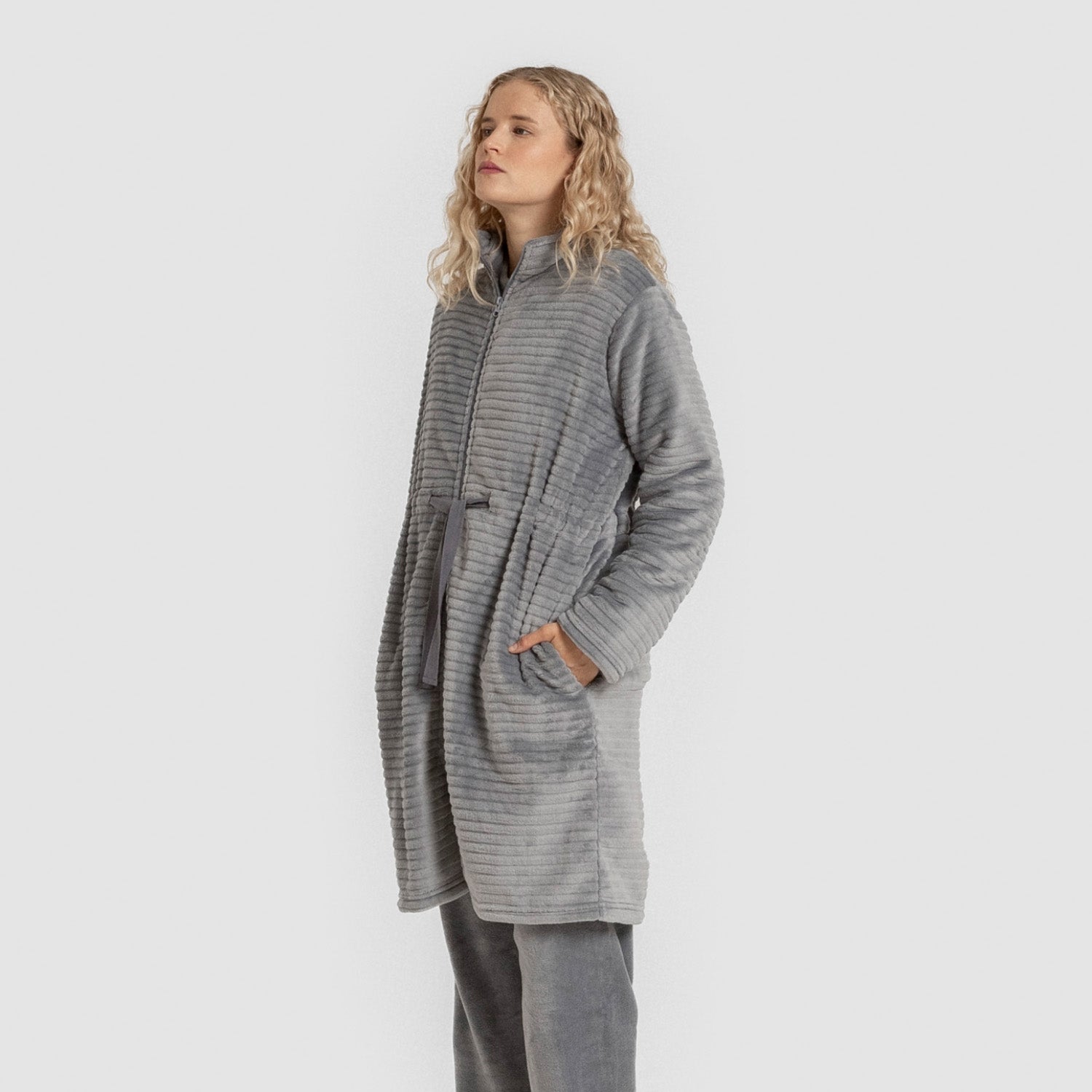 Bata terciopelo Raya Cremallera