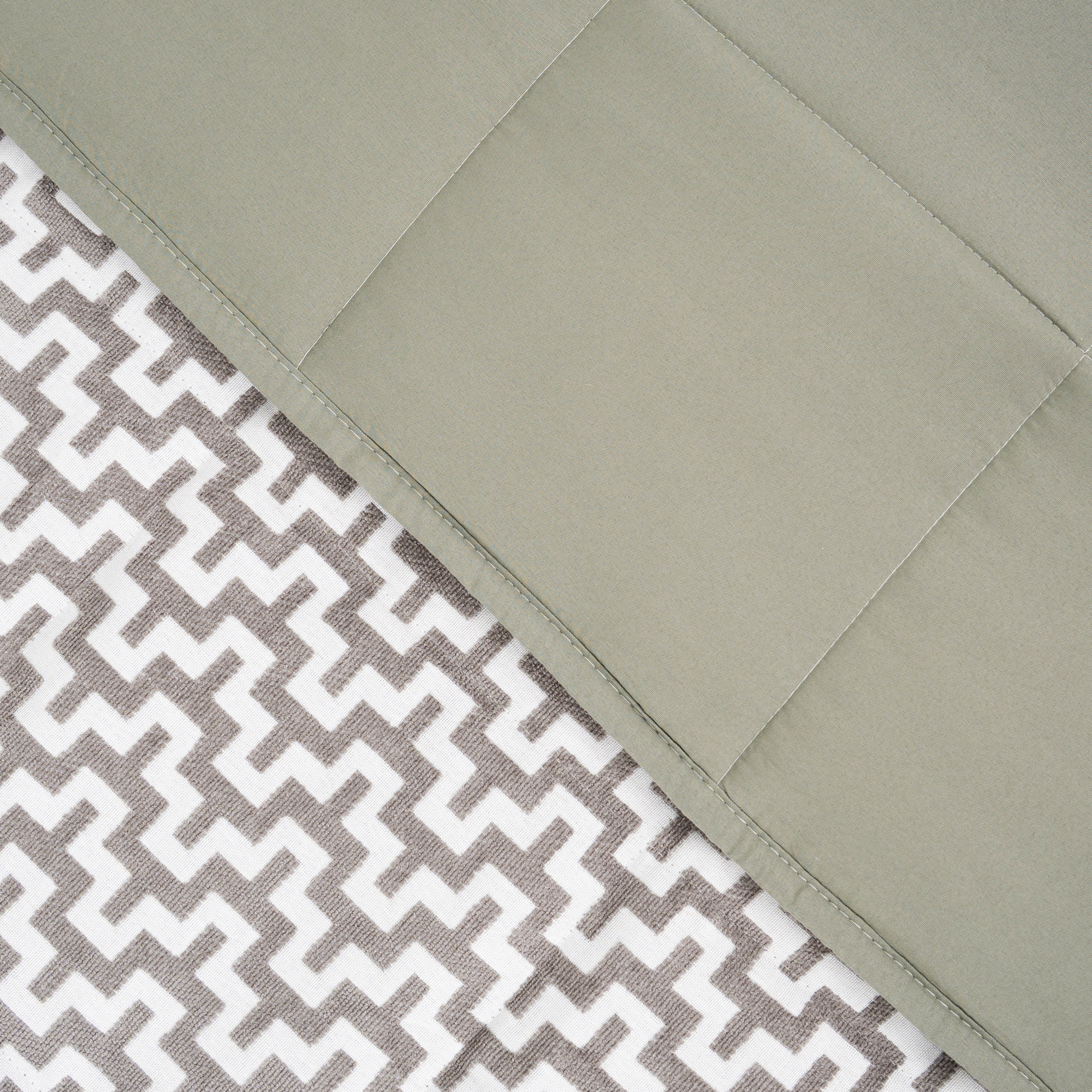 Colcha jacquard chenilla Tebas verde seco