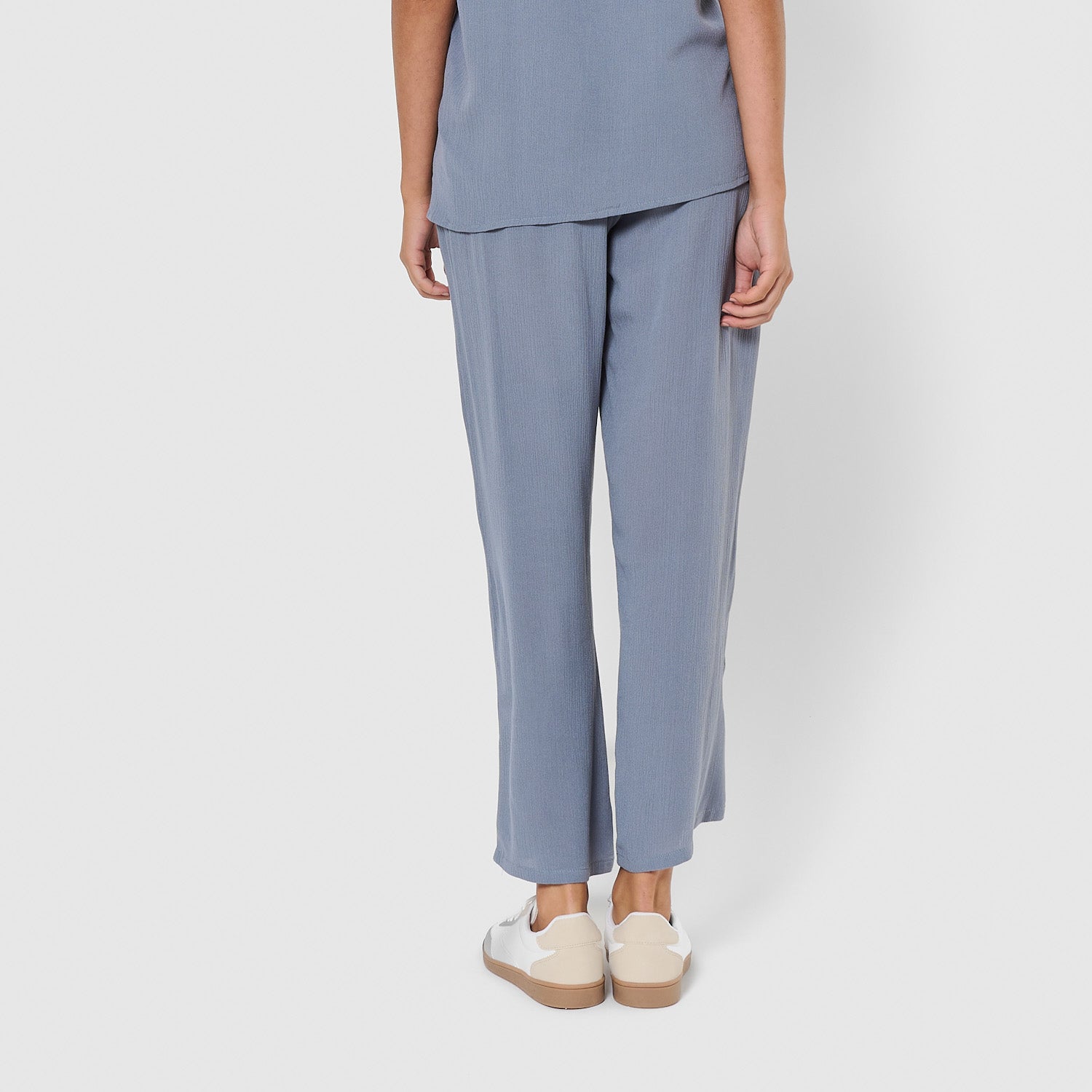 Pantalón largo viscosa bambula liso índigo