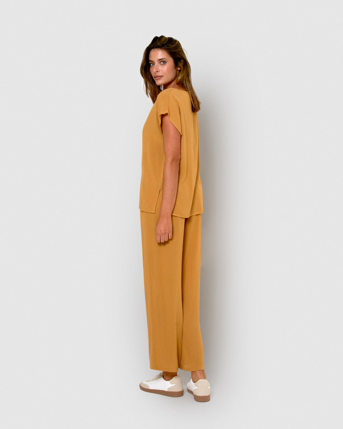 Plain viscose bambula long trousers