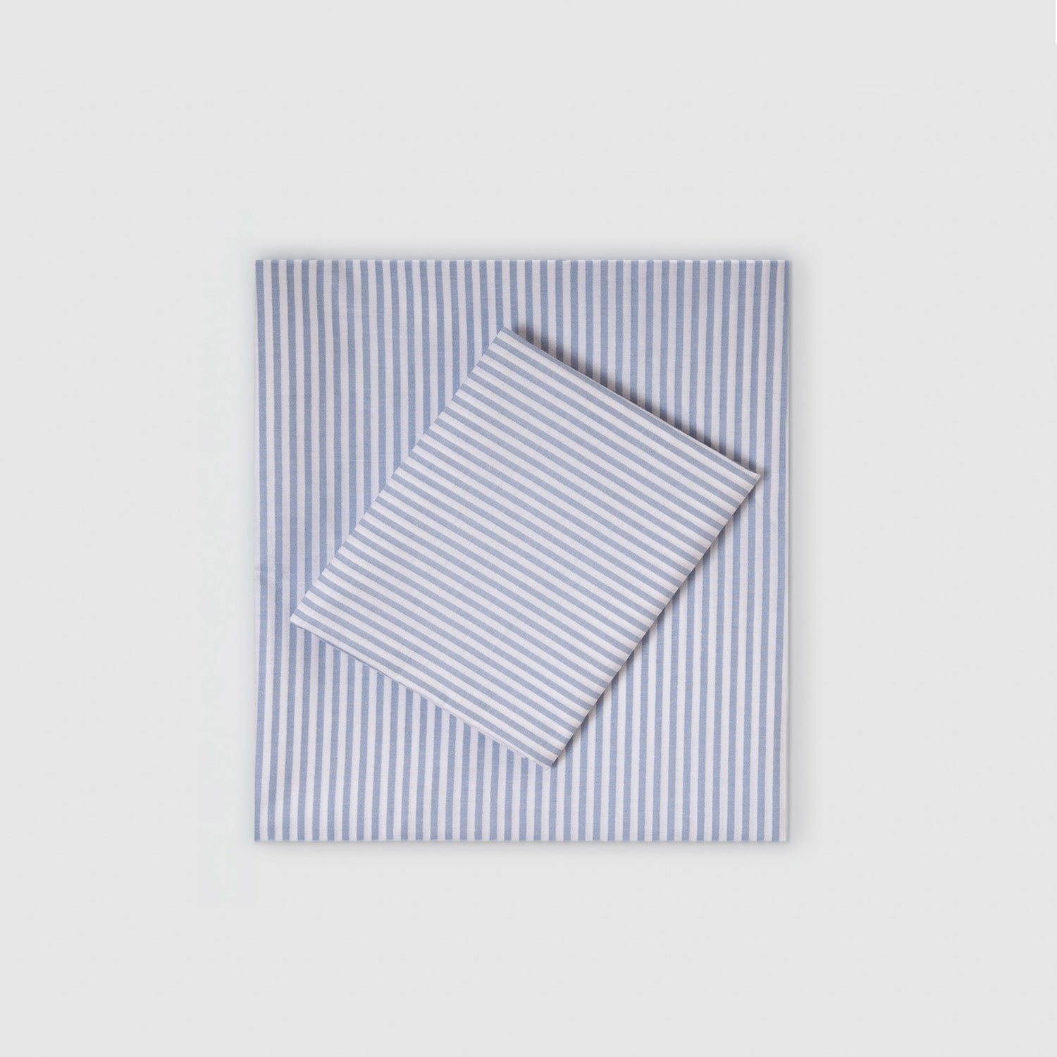 Kodac Light Blue Striped Cotton Percale Sheet Set