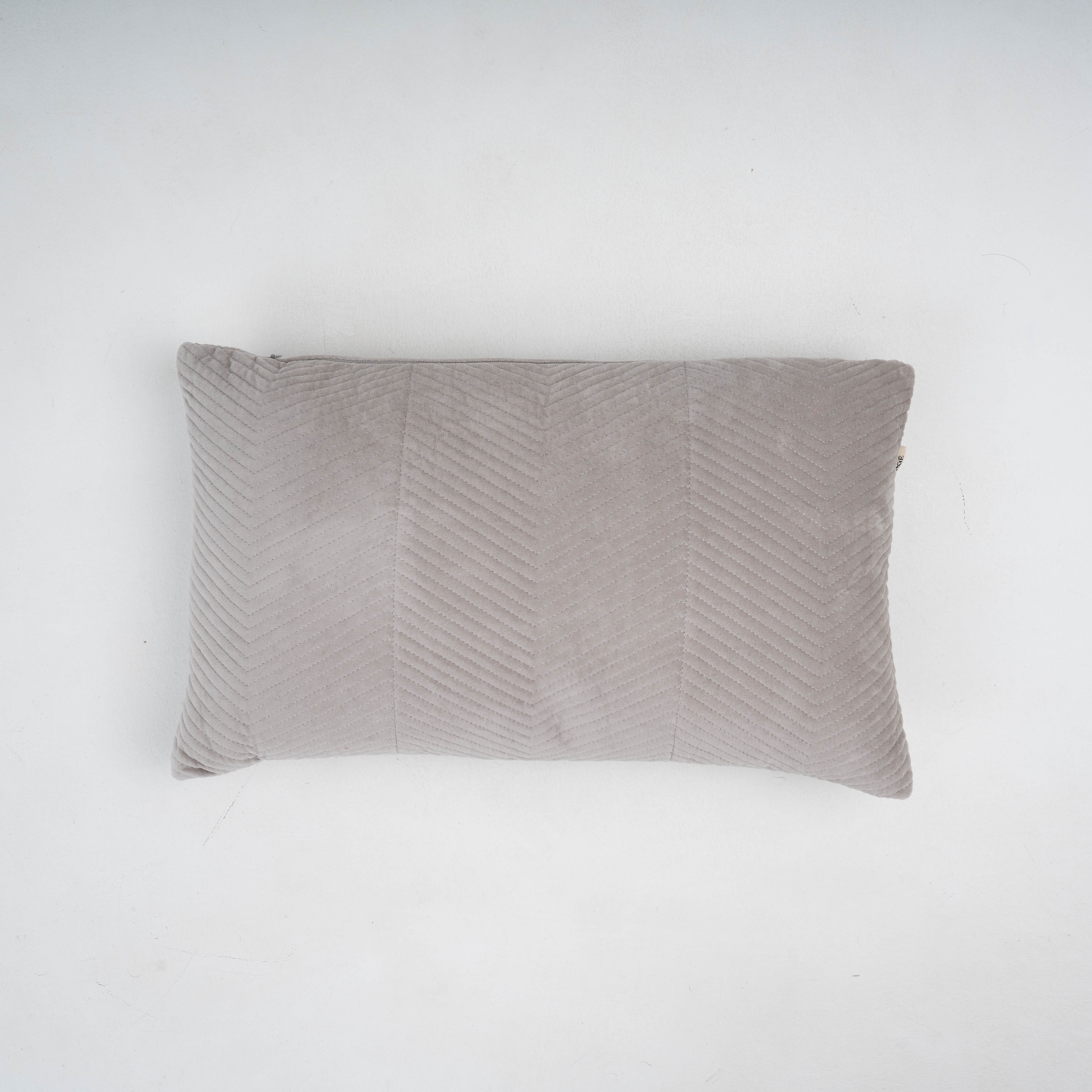 Cojín rectangular terciopelo algodón Hungria liso - funda + relleno