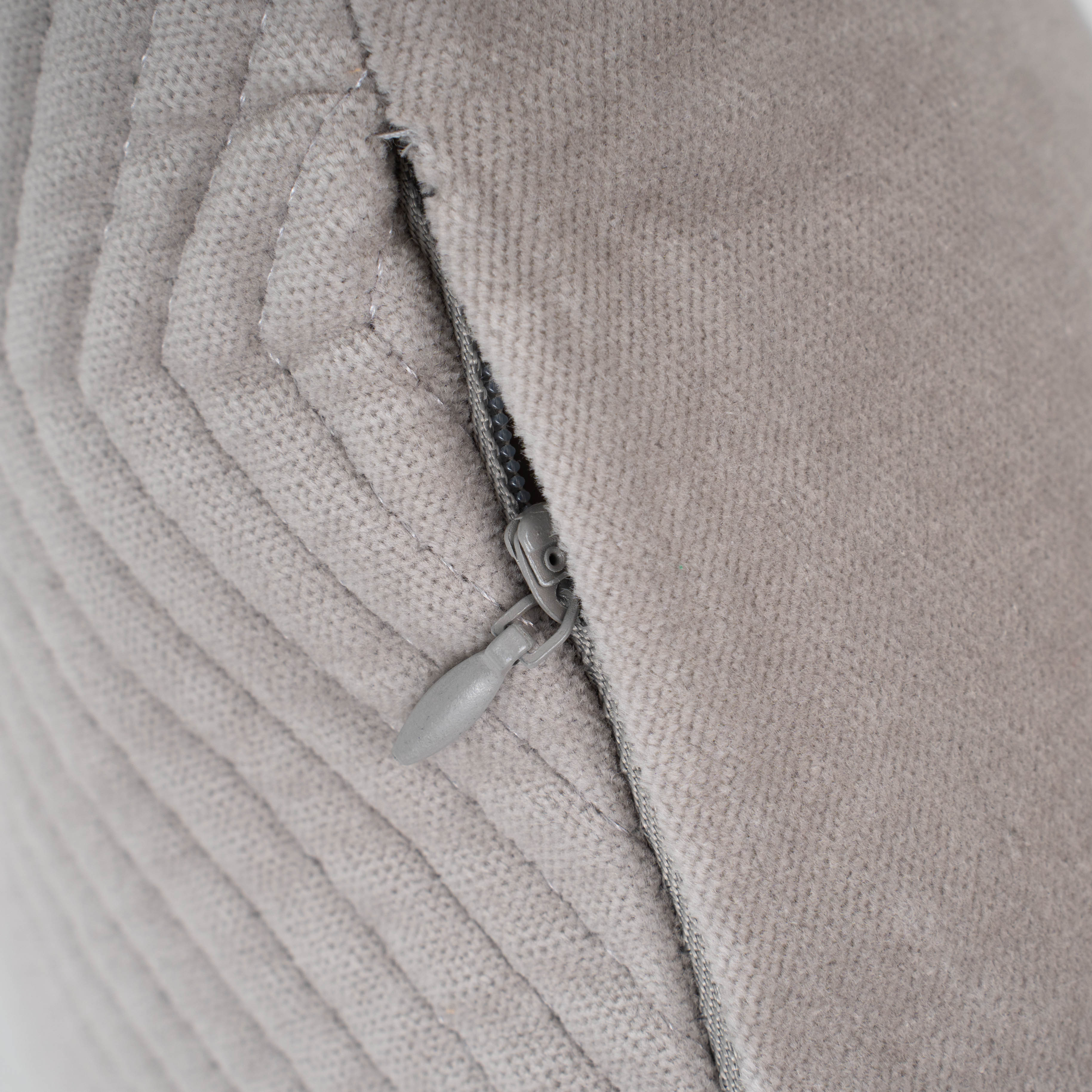 Almofada retangular 30x50 cm, veludo de algodão húngaro cinza claro - capa + enchimento