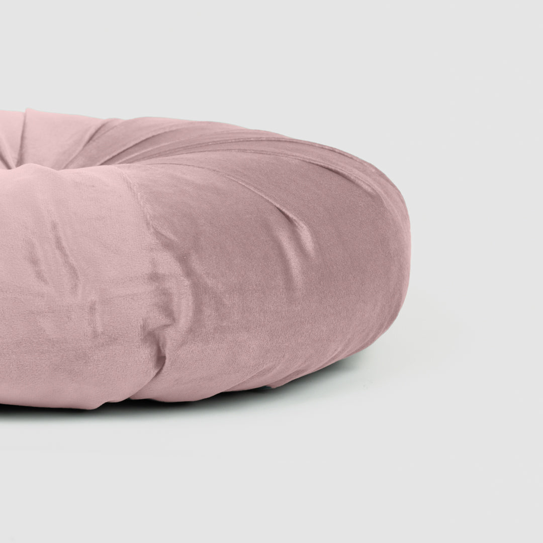 Cojín terciopelo algodón Oreo Rosa Keike - funda + relleno