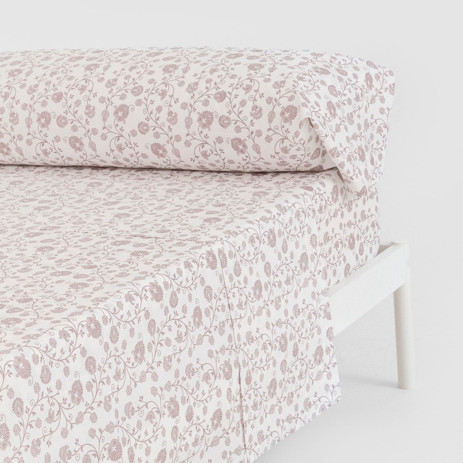 Juego de sábanas algodón Maggie malva