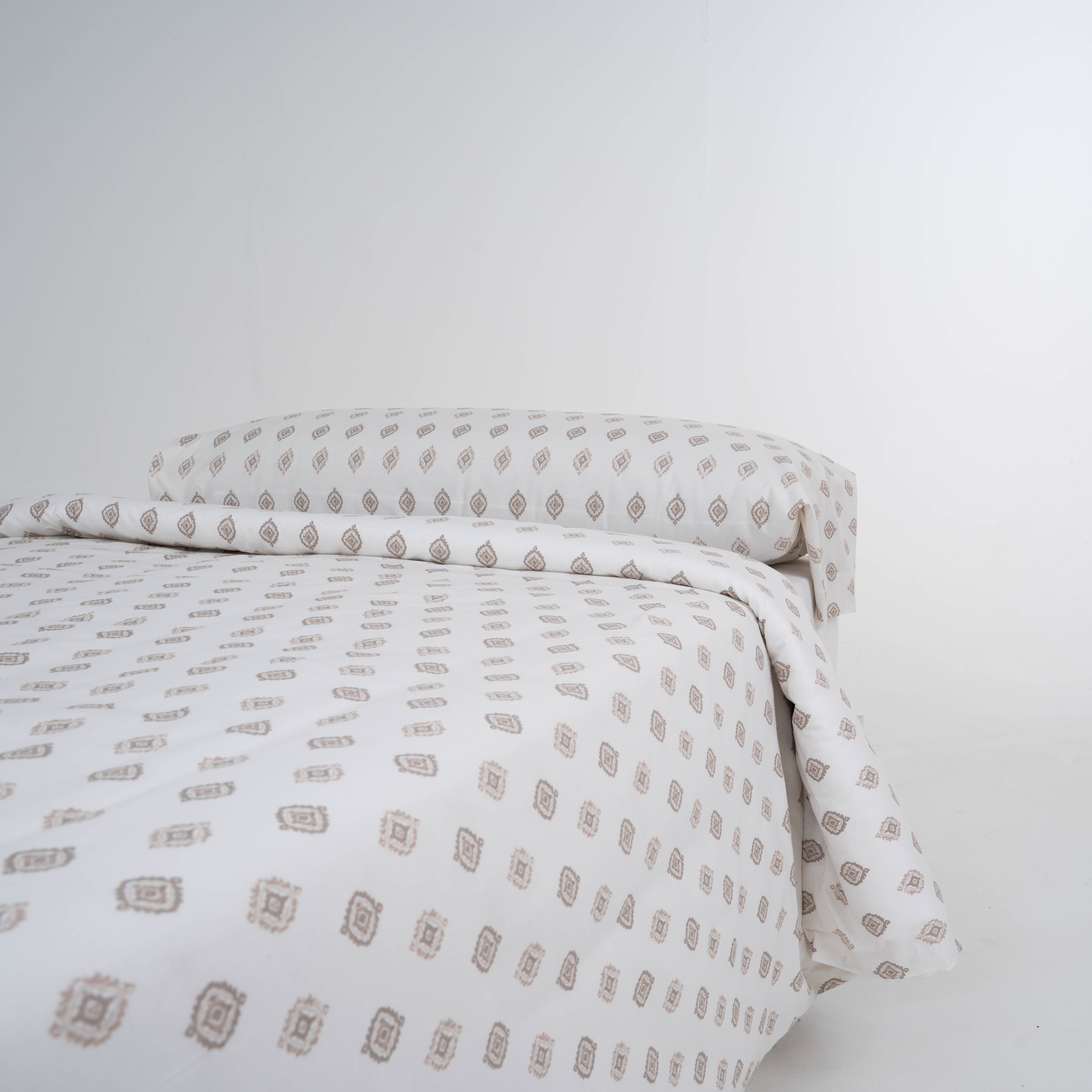 Funda nórdica algodón Beretia gris claro