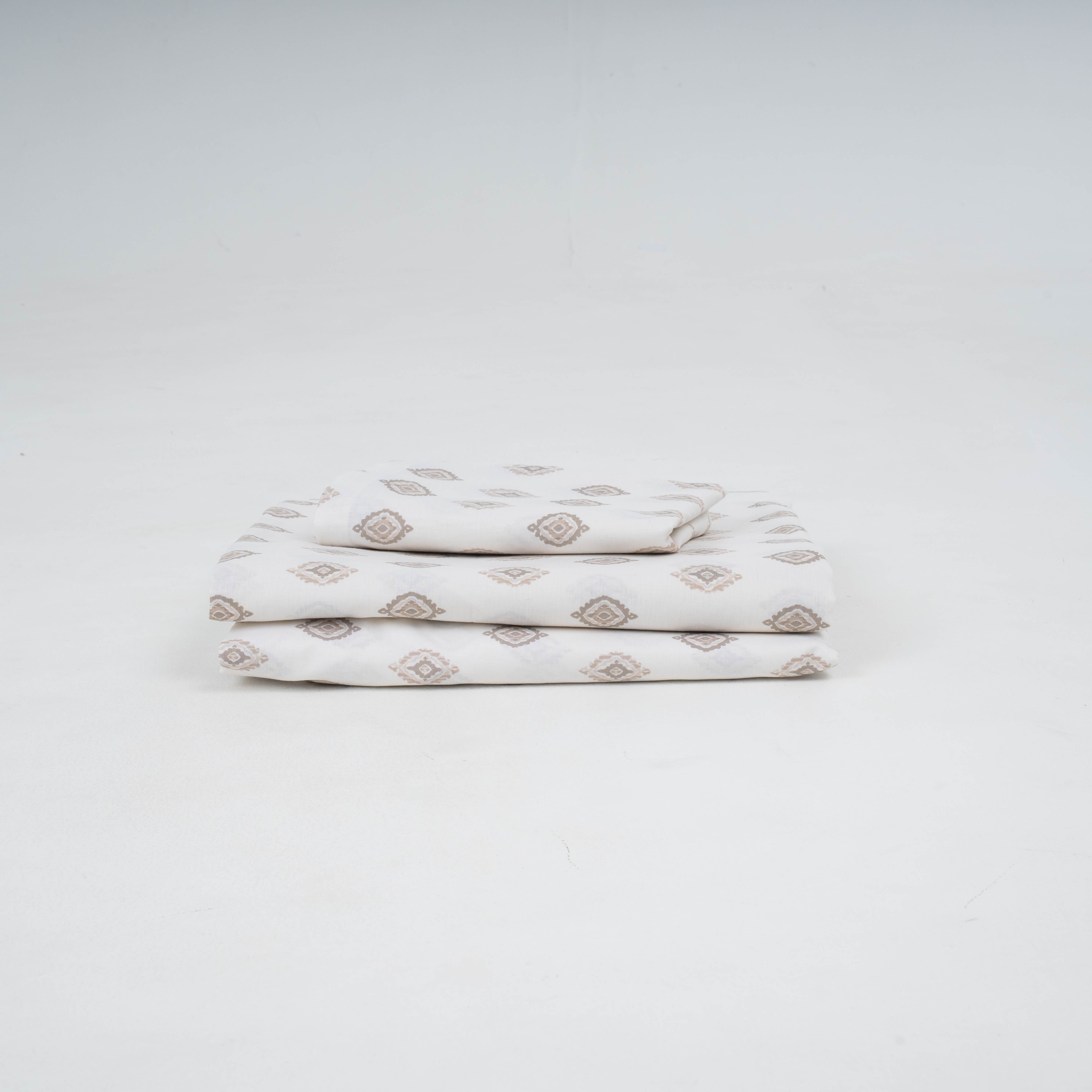 Juego de sábanas algodón Beretia gris claro