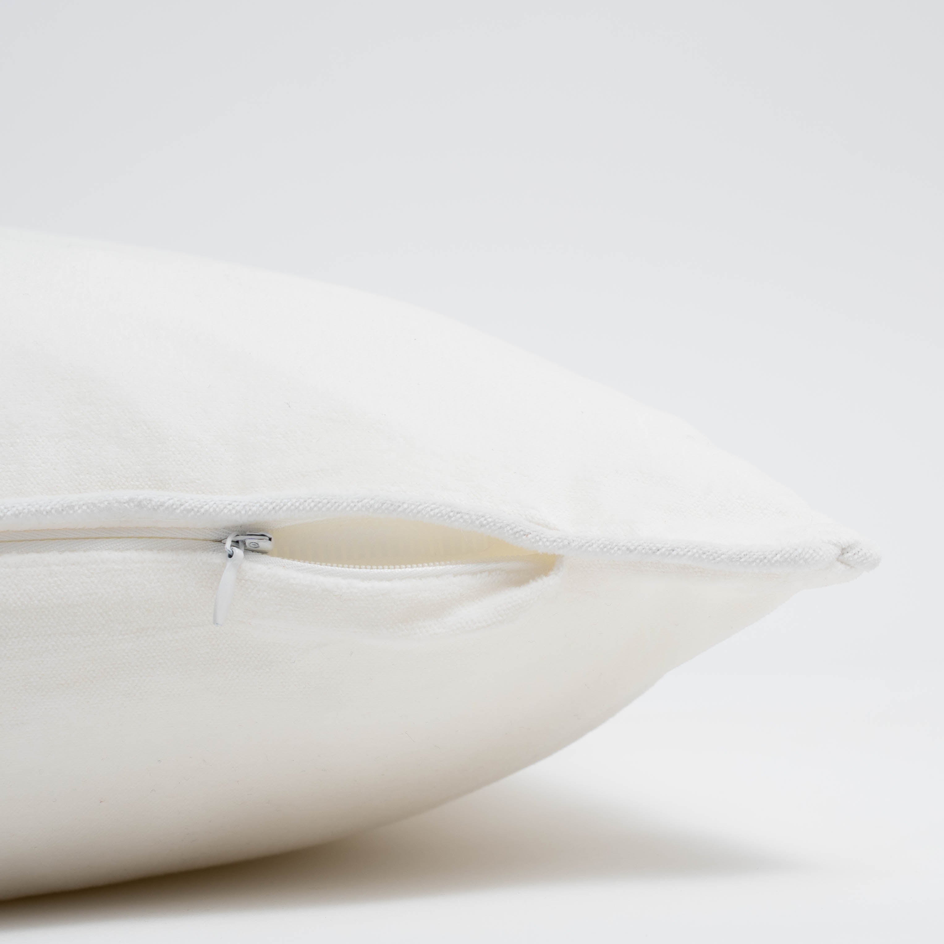 Cojín cuadrante terciopelo algodón liso - funda + relleno