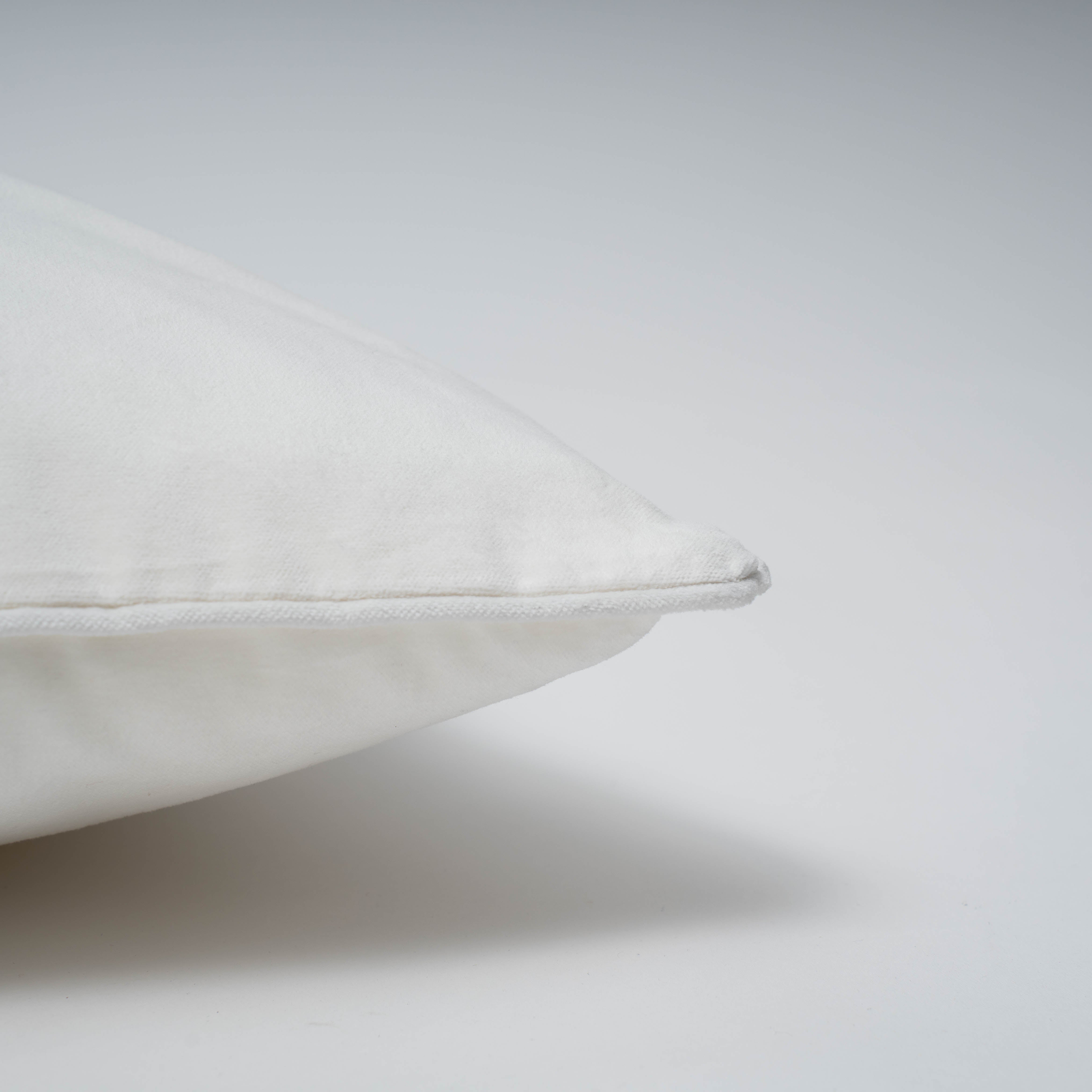 Cojín cuadrante terciopelo algodón liso - funda + relleno